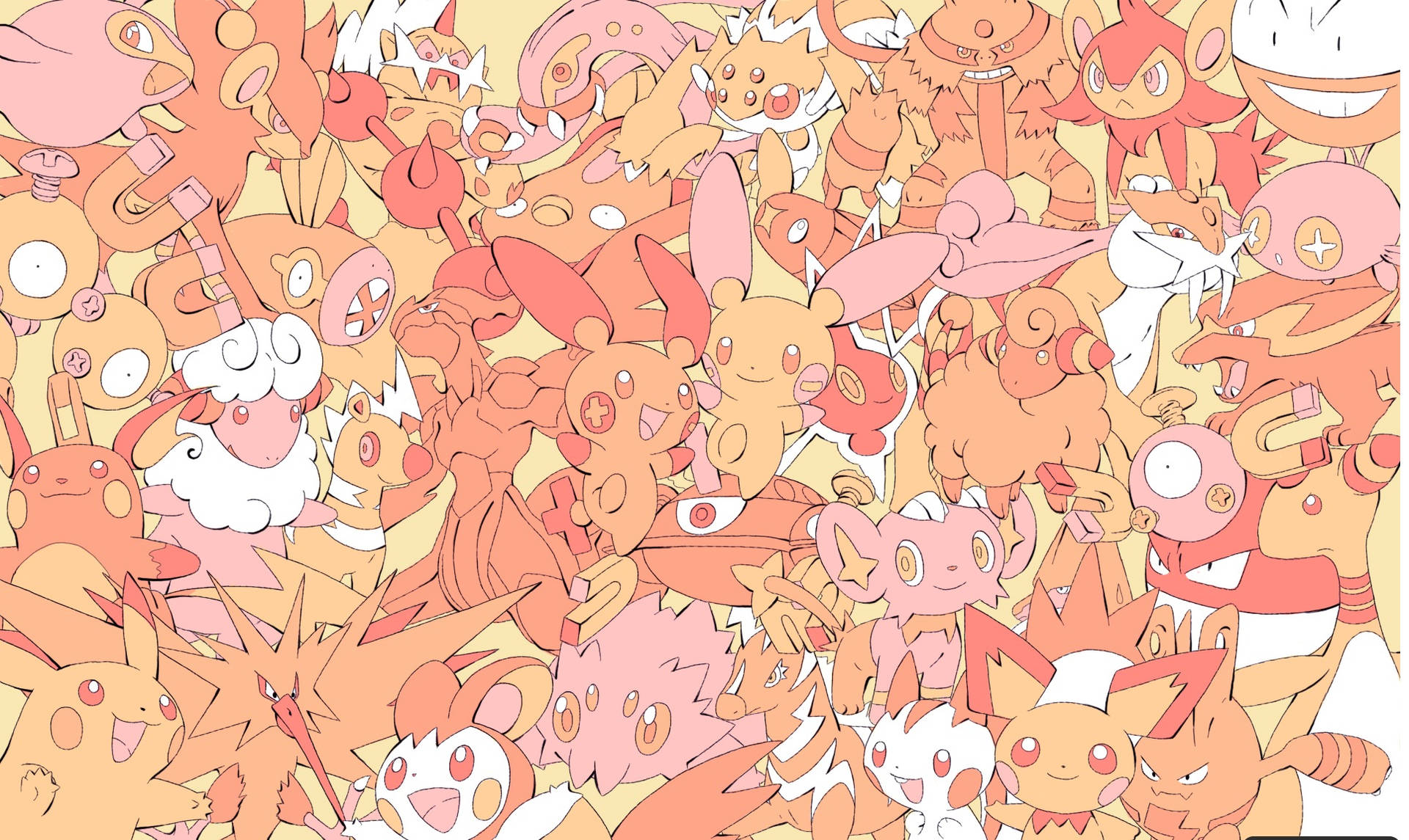 Download Raichu Pokemon Doodle Wallpaper