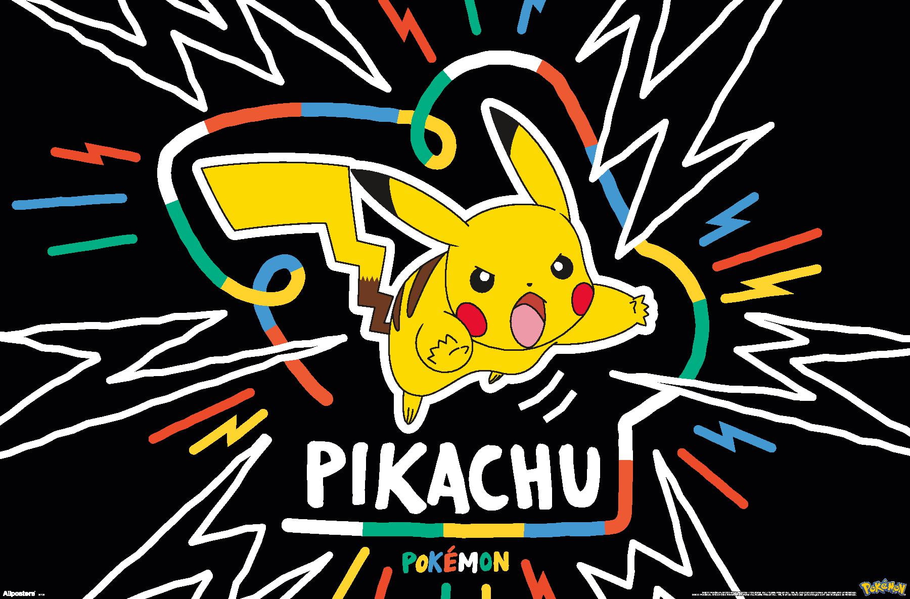 Pokémon: Colorful Doodle Wall Poster, 22.375 x 34 Framed