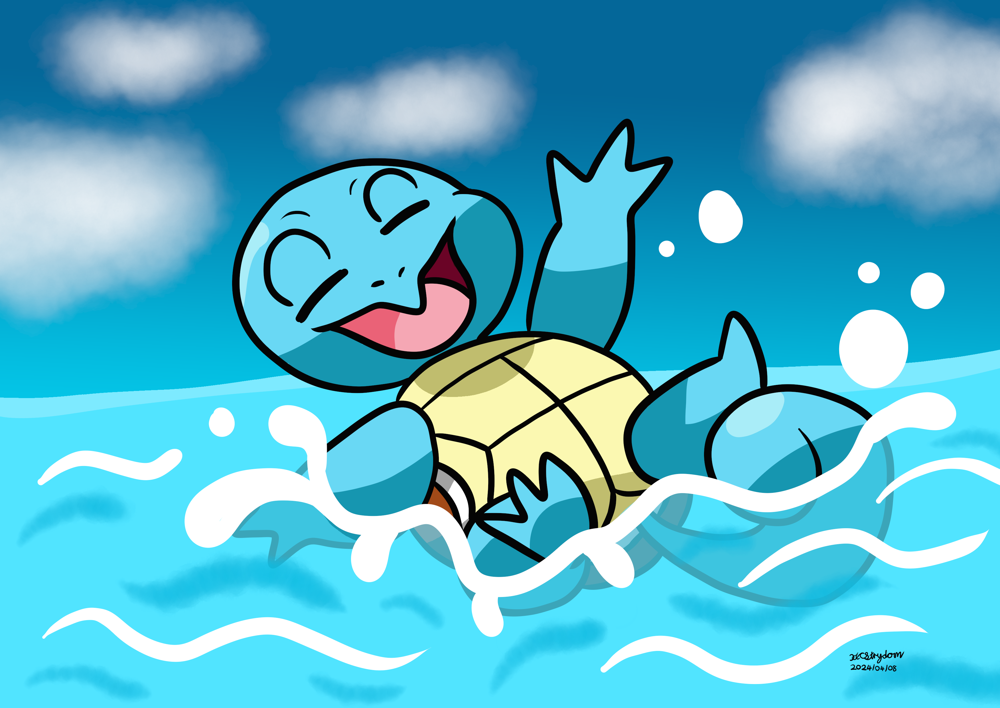Digital Doodle Squirtle! by MeltyRainbowBunny on Newgrounds