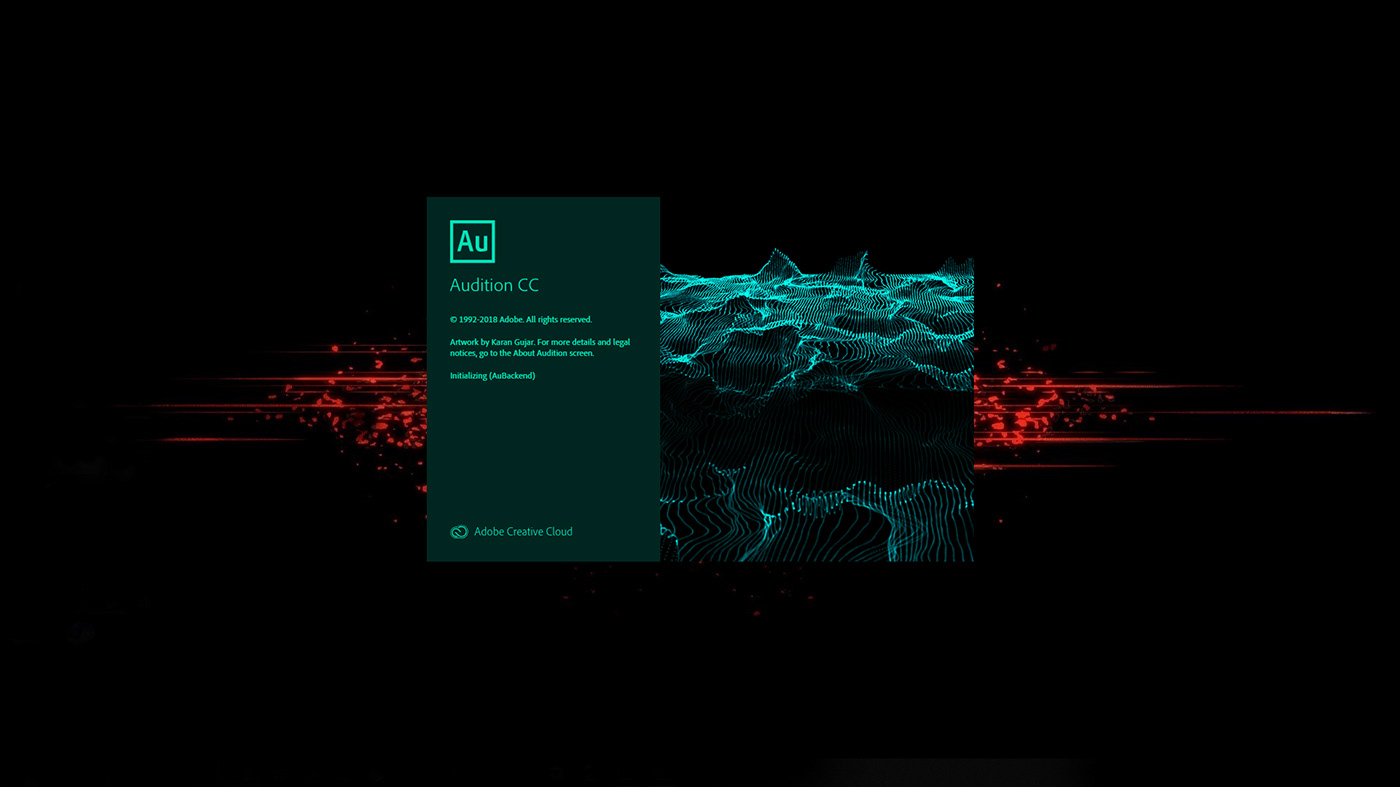 Adobe Audition CC 2019 Splash Screen. Image - Behance