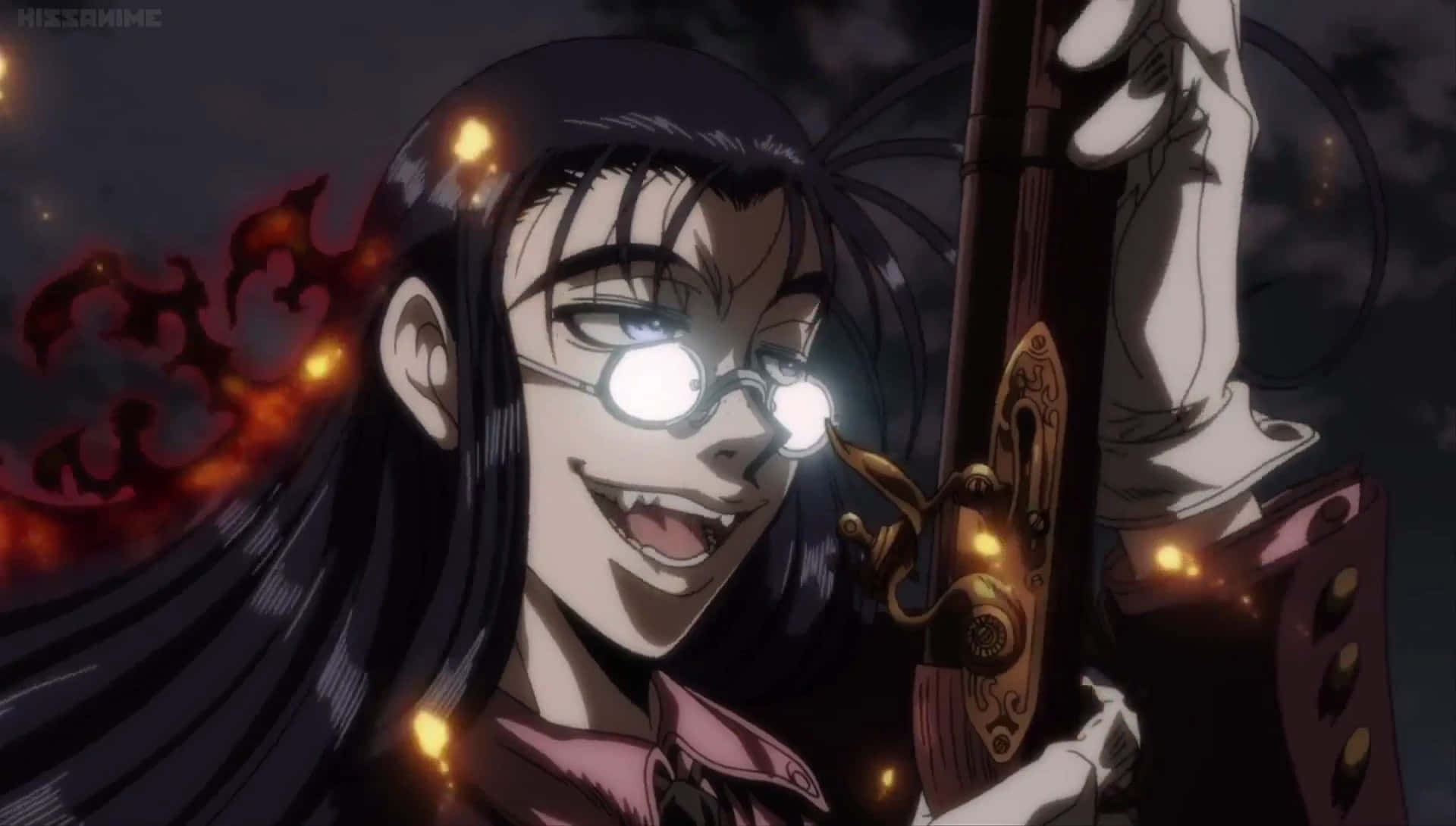 Download Rip Van Winkle In Action From Hellsing Anime Series Wallpaper