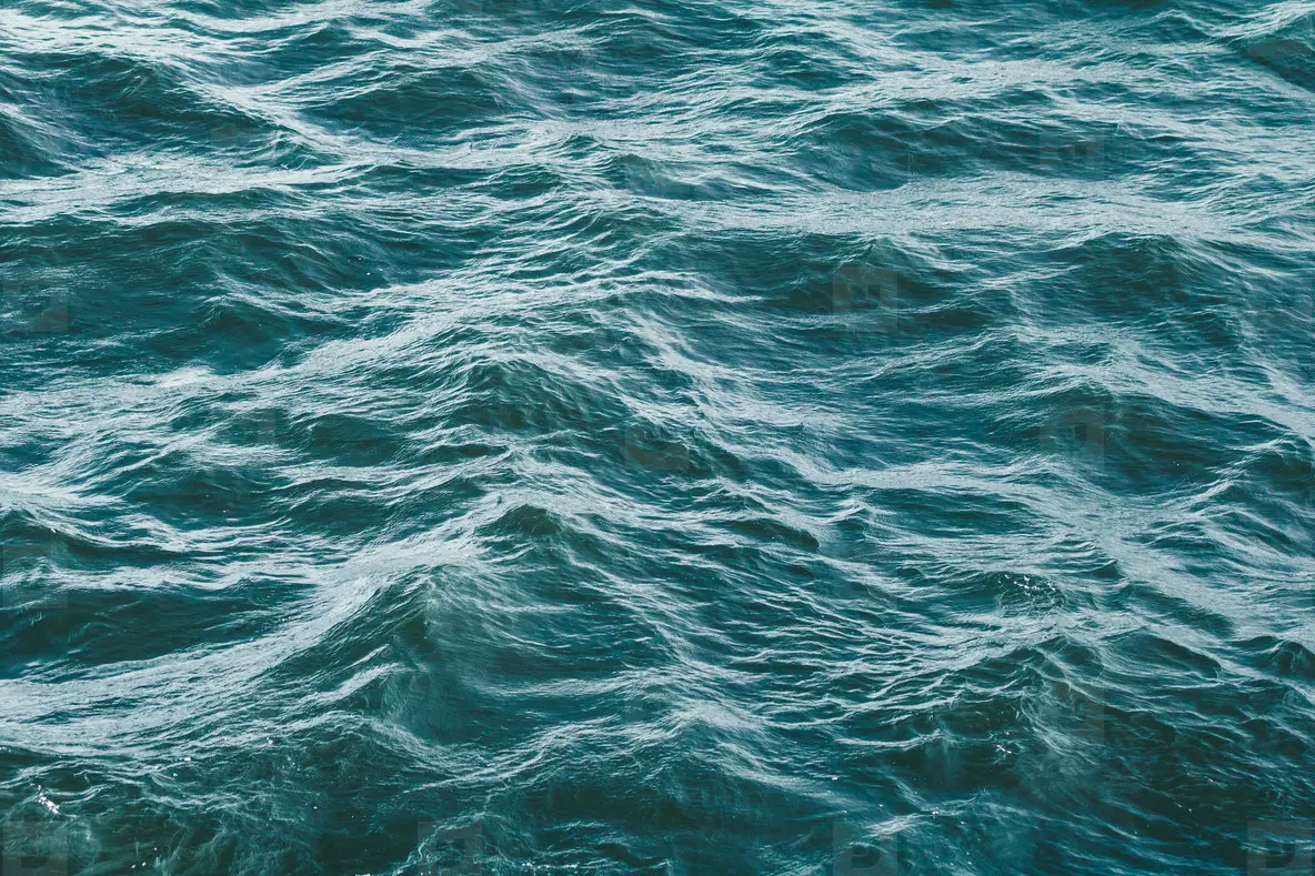 Low View On Sea Waves. Water Background Photo