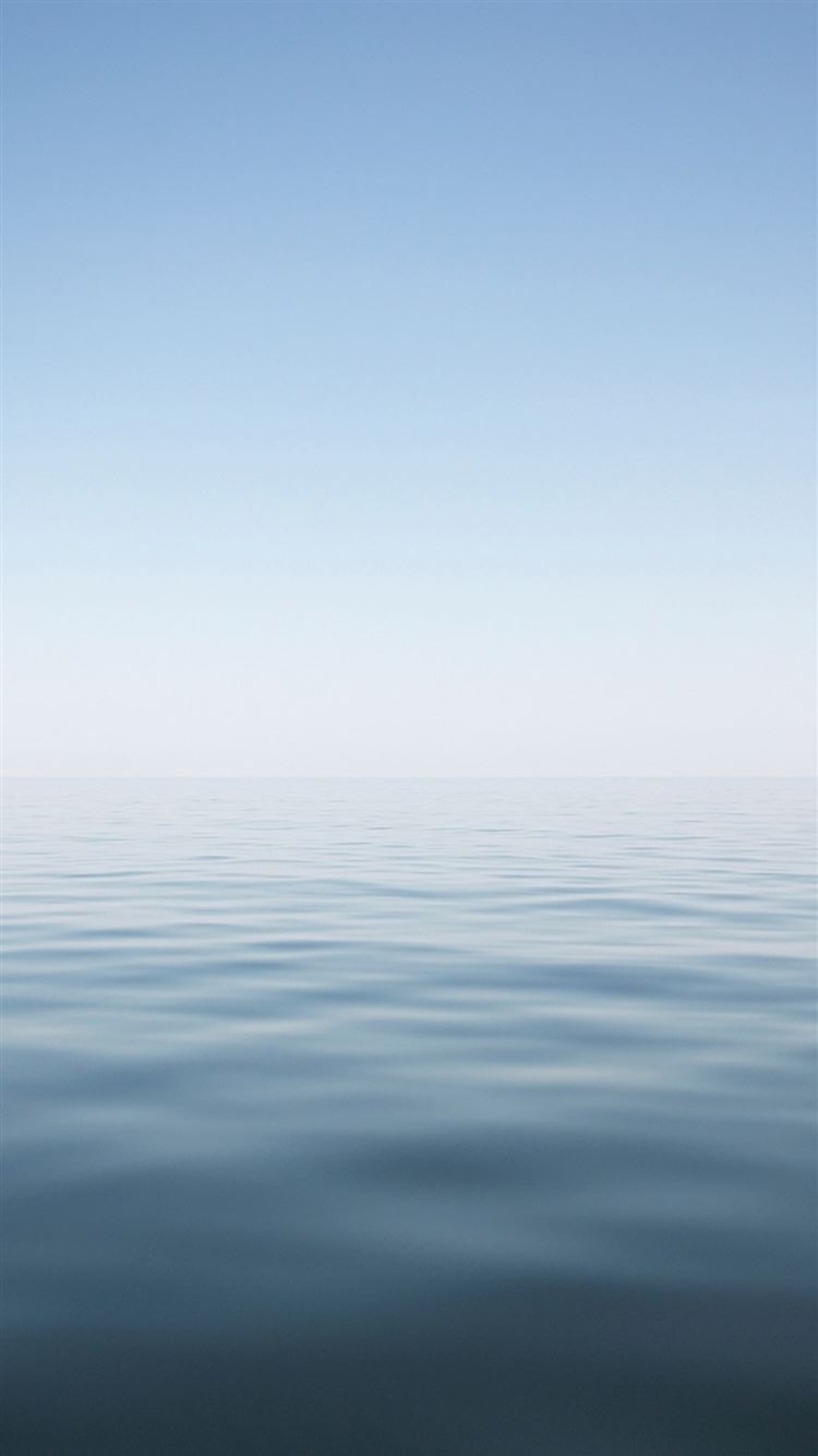 Clear Minimal Ocean Water Surface Landscape iPhone 8 Wallpaper Free Download