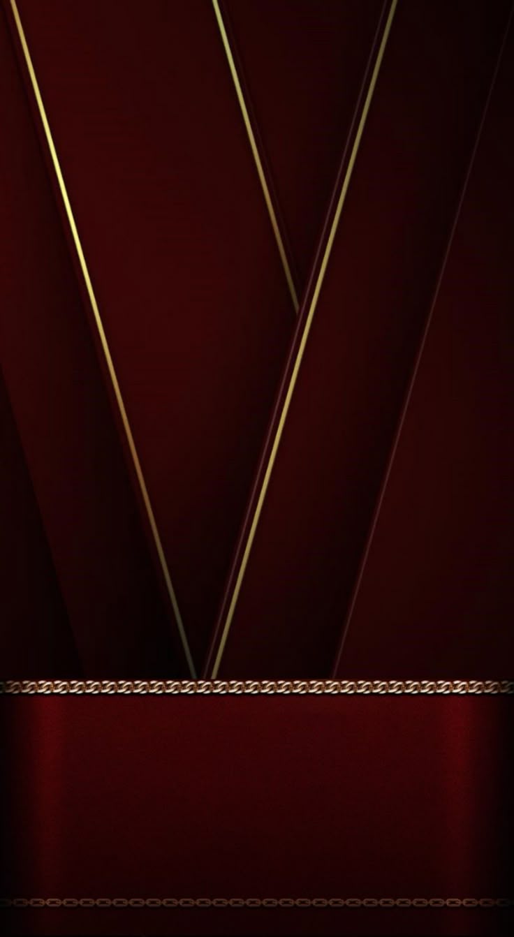 Burgundy with Gold Trim Wallpaper