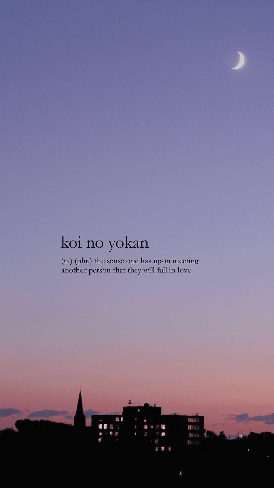 Download Koi No Yokan Aesthetic Words Wallpaper