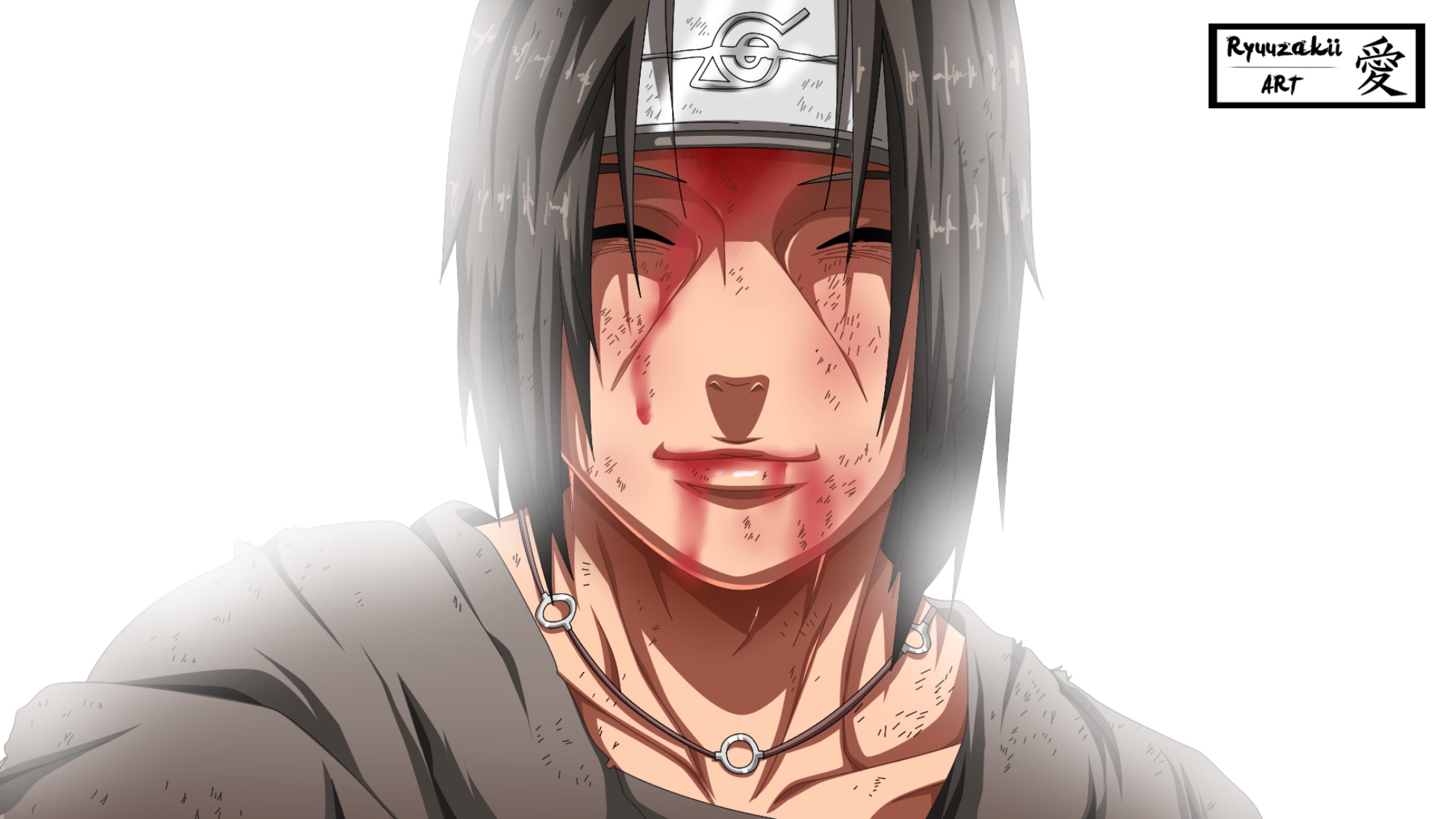 Wallpaper blood, guy, Naruto, Naruto, Itachi Uchiha for mobile and desktop, section сёнэн, resolution 1950x1097