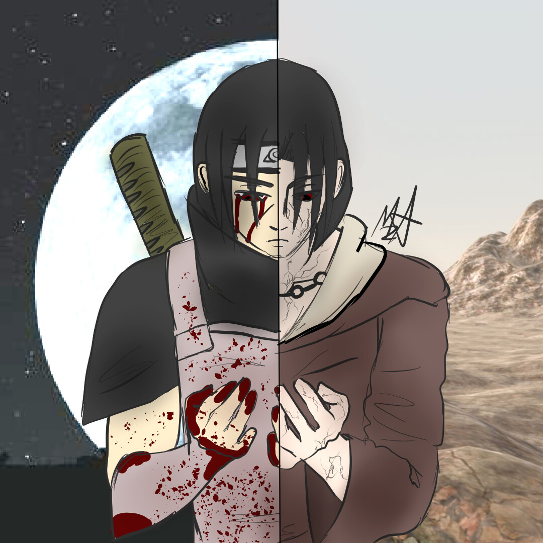 Callie Moore Uchiha Split Fanart
