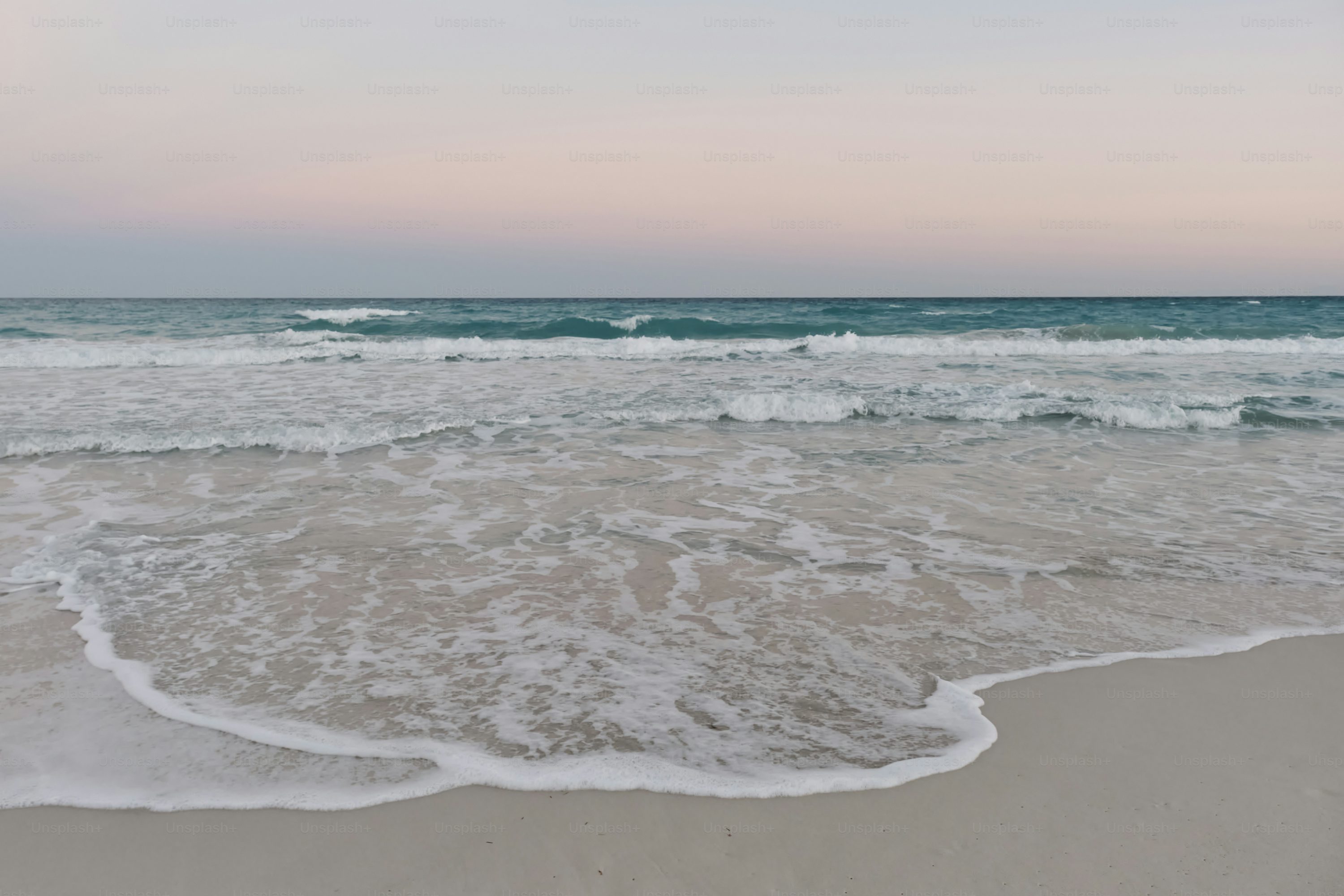 Sunrise on the Atlantic sandy coast of Cuba, resort Varadero. Scenic seascape. photo