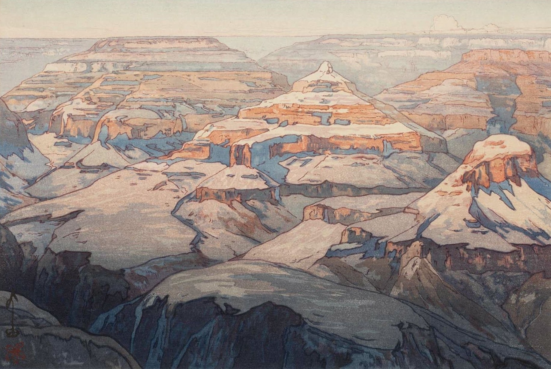 Yoshida Hiroshi, Japanese, Artwork, Painting, Mountains, Grand Canyon Wallpaper HD / Desktop and Mobile Background