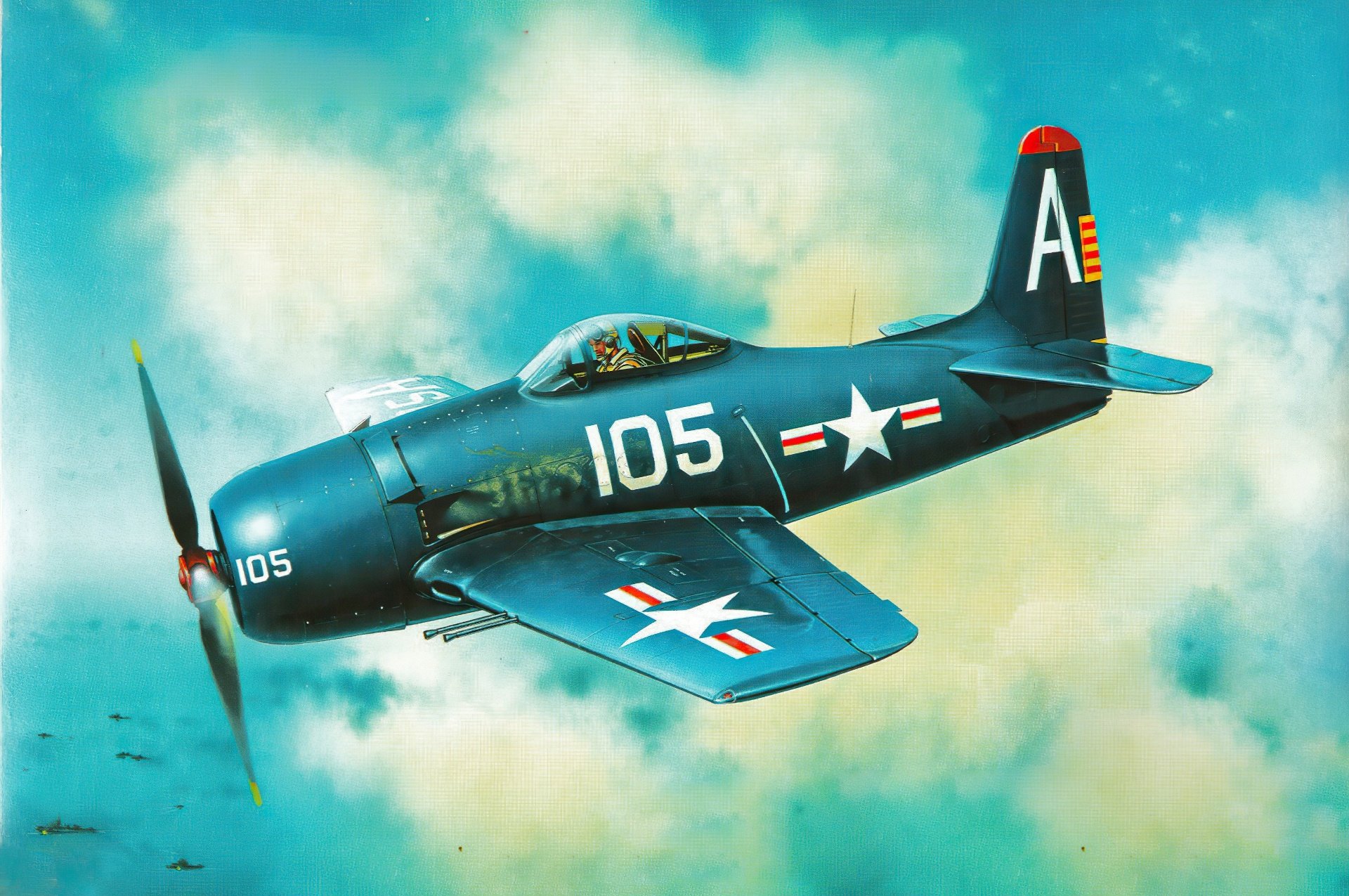 Download Warplane Aircraft Military Grumman F8F Bearcat HD Wallpaper