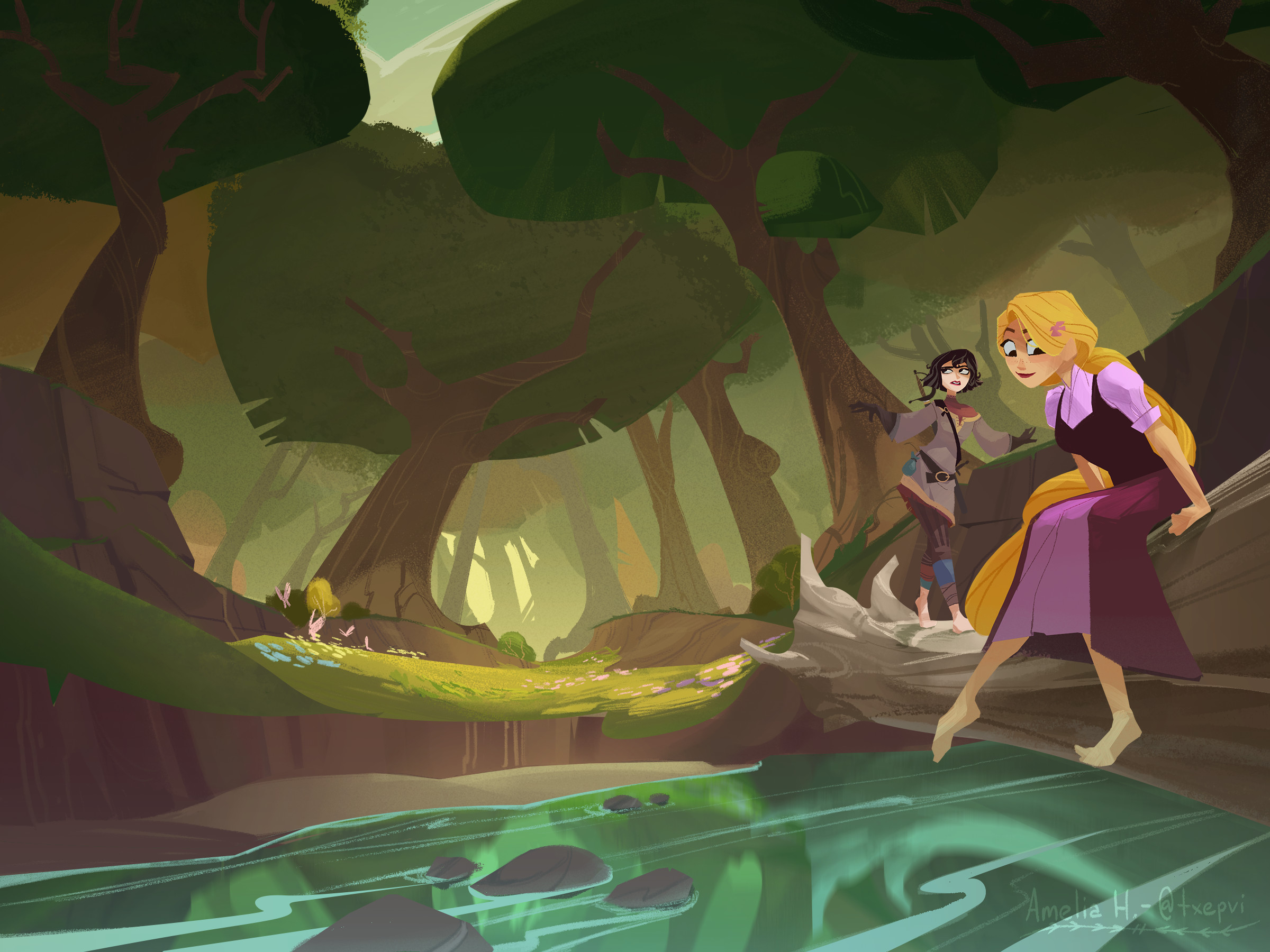 Rapunzel Funny Wallpaper Tangled Fancomic Background Art