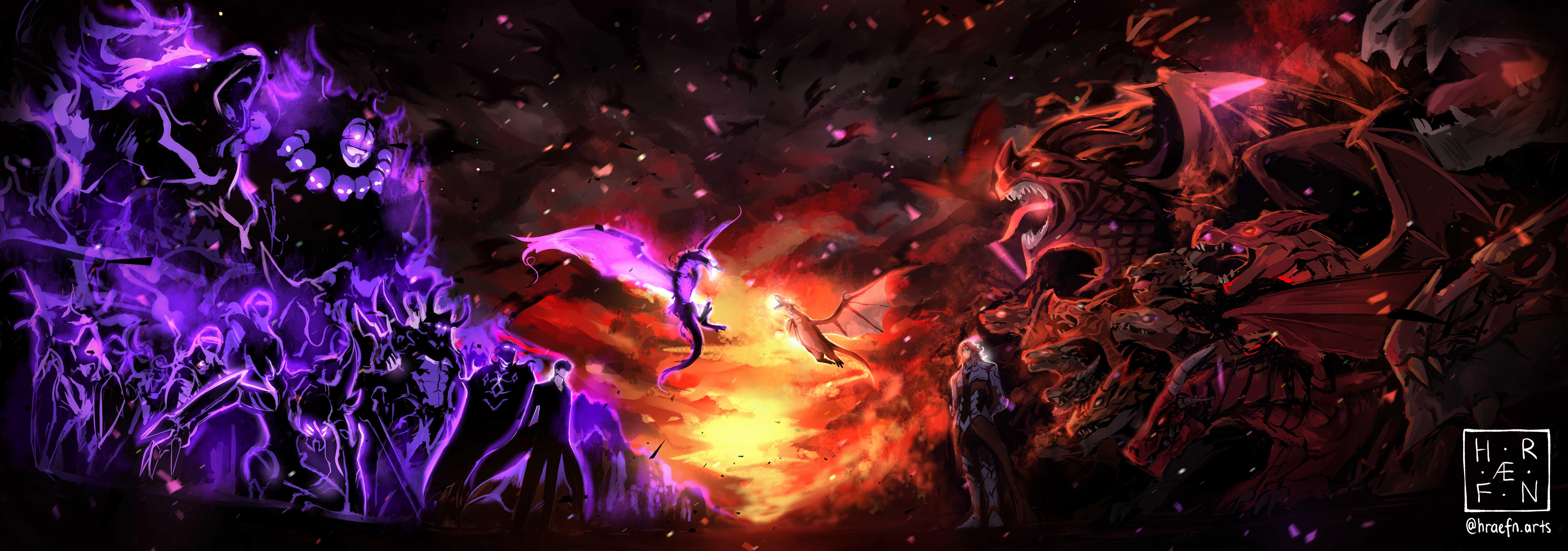 Commission: Shadow Army vs Dragon Army