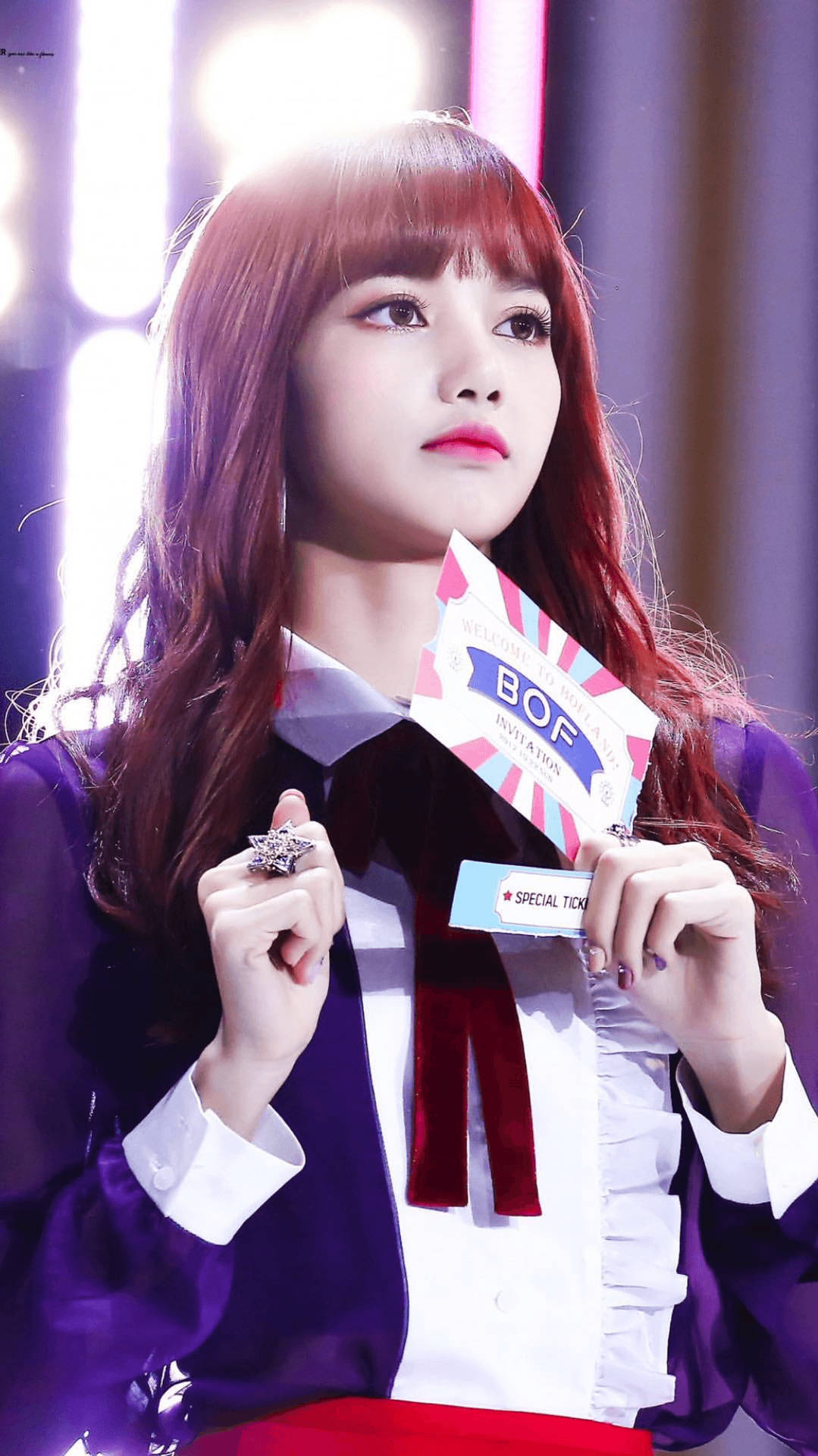 Download Blackpink Lisa In Kpop Festival Wallpaper