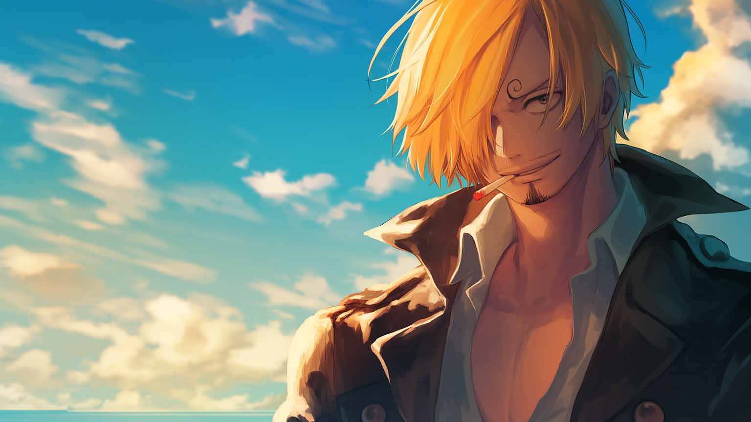 One Piece Sanji Sky Desktop Wallpaper Piece Wallpaper