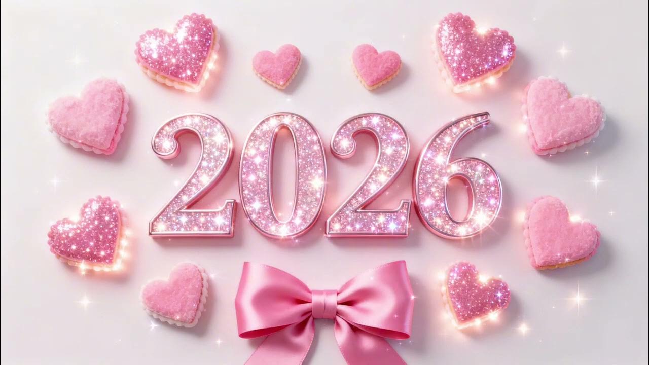 Pink bow & hearts 2026 wallpaper