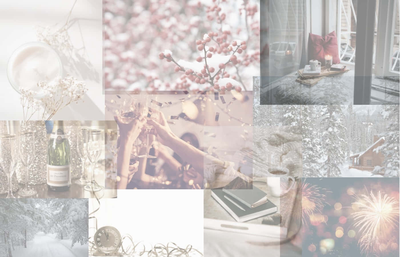 Download January Winter Collage Wallpaper