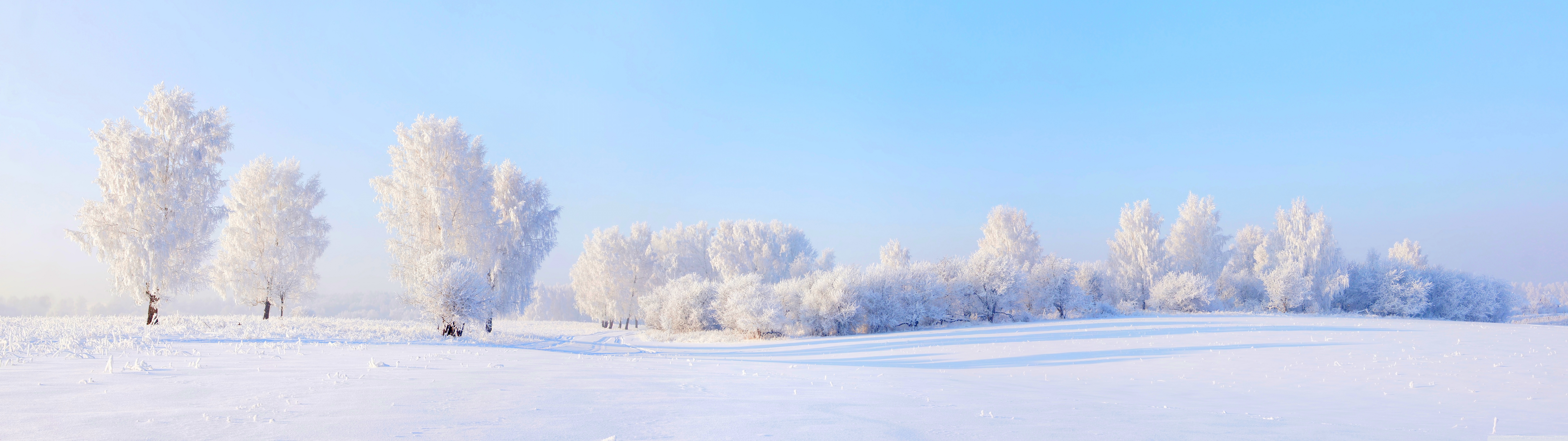 Winter Nature Landscape Panoramic View 4K UHD Wallpaper for UltraHD Desktop and TV, Widescreen and UltraWide Display, Dual and Triple Monitor, Smartphone and Tablet Devices