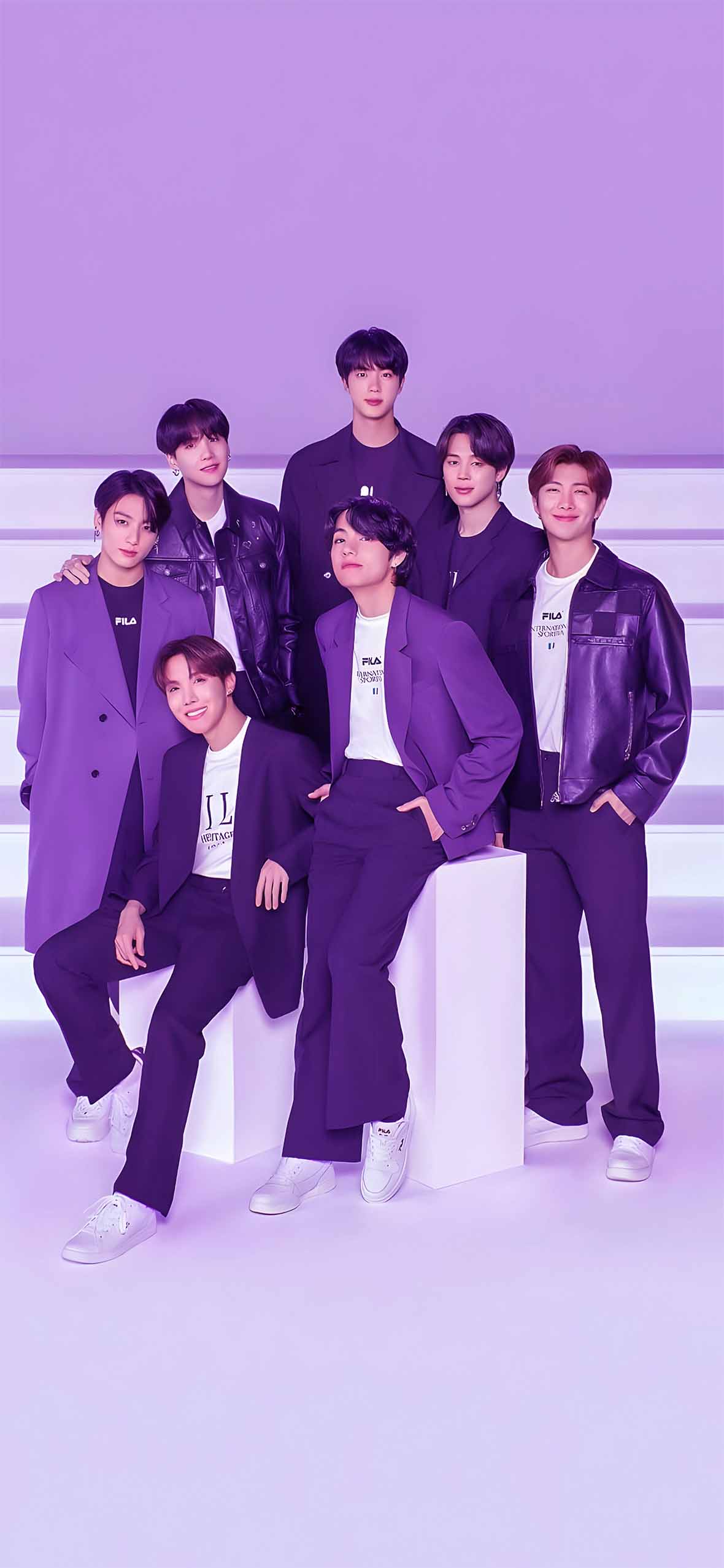 BTS Purple Theme Kpop Group Wallpaper Wallpaper HD