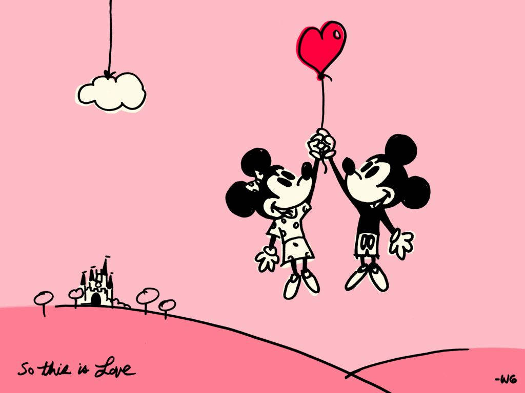 Download Cute Valentine's Day Disney Love Wallpaper