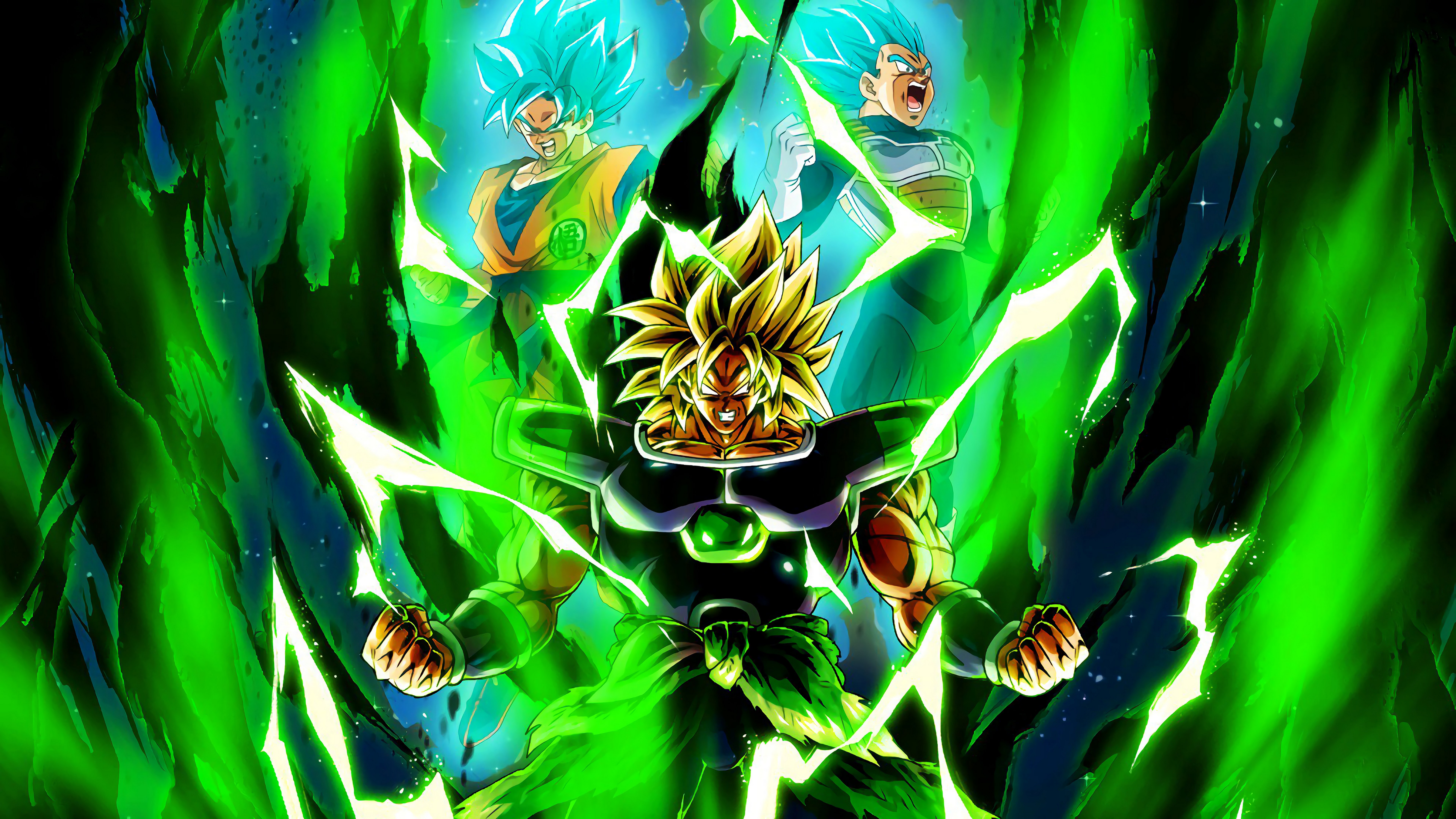 Dragon Ball Super: Broly Goku Vegeta 4K Wallpaper HD