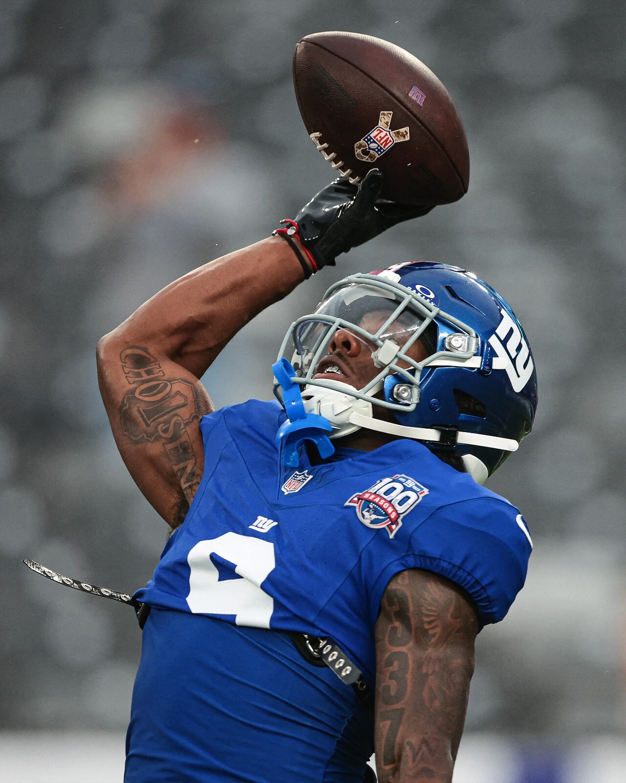 Malik Nabers One Handed Catch New York Giants 8x10 NFL Football Photo