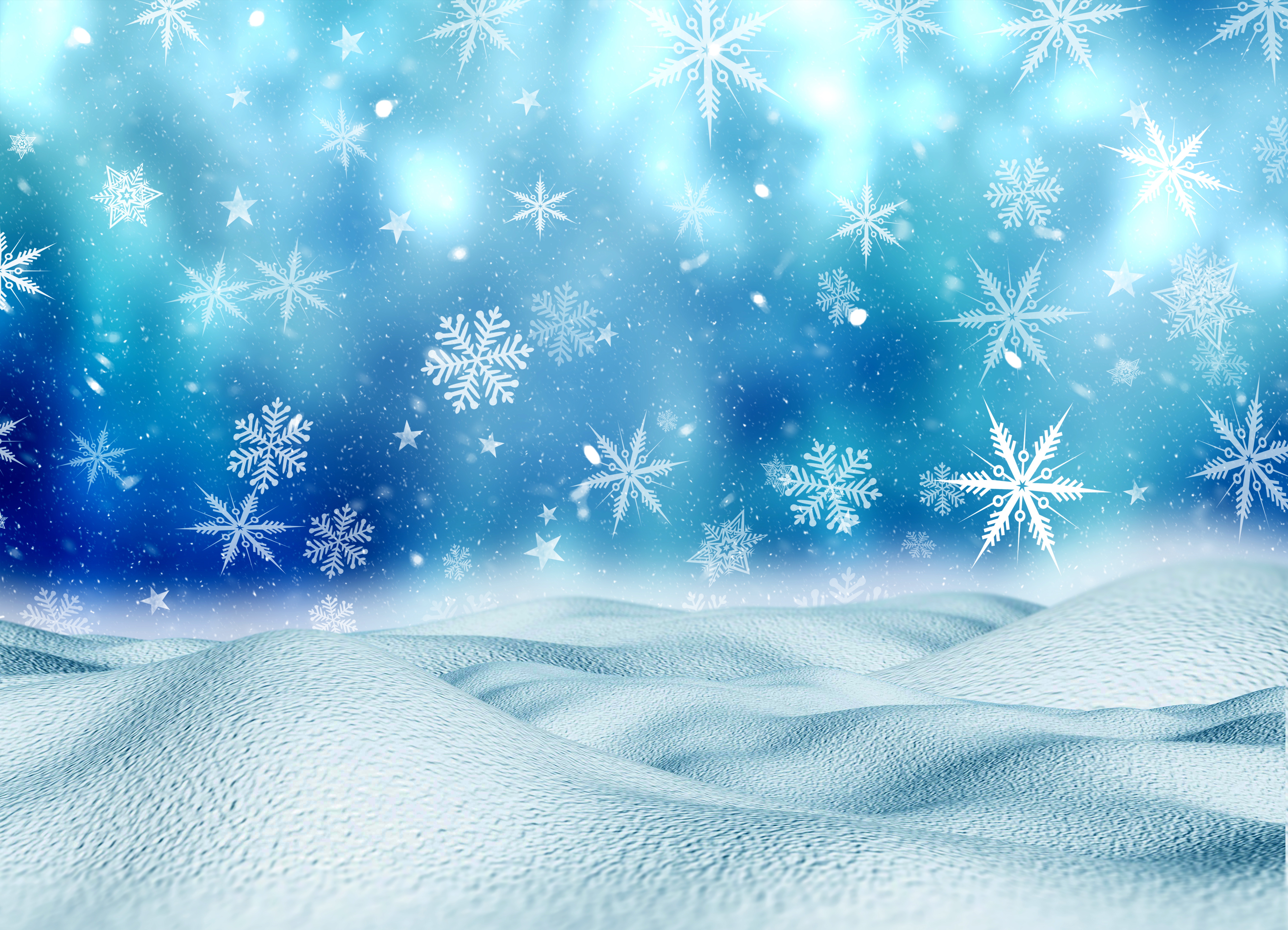 Wallpaper winter, snow, snowflakes, background, Christmas, blue, winter, background for mobile and desktop, section текстуры, resolution 6000x4332