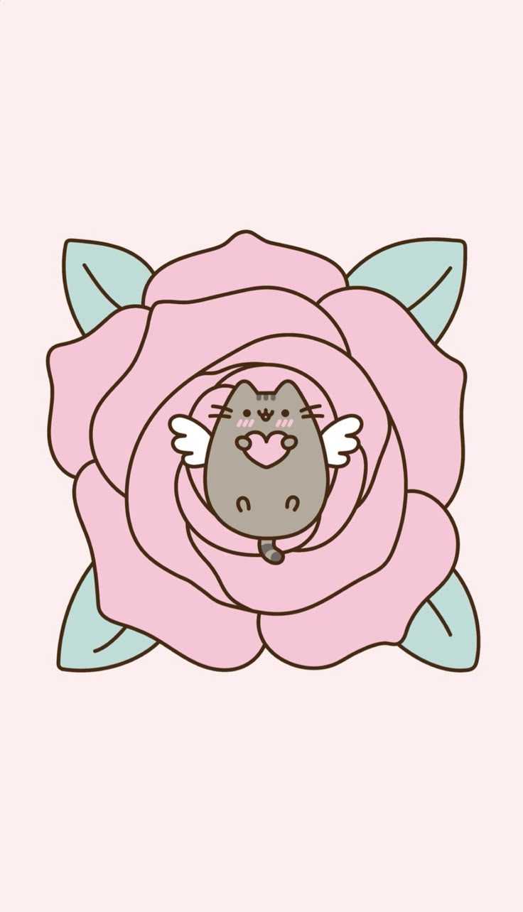 Valentine's Day pusheen wallpaper!!