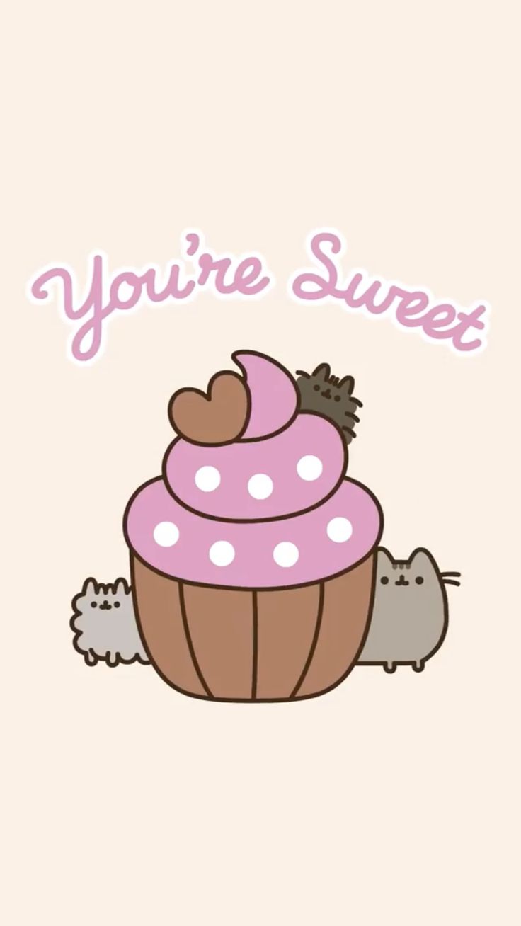 pusheen the cat iphone wallpaper valentine's day hearts