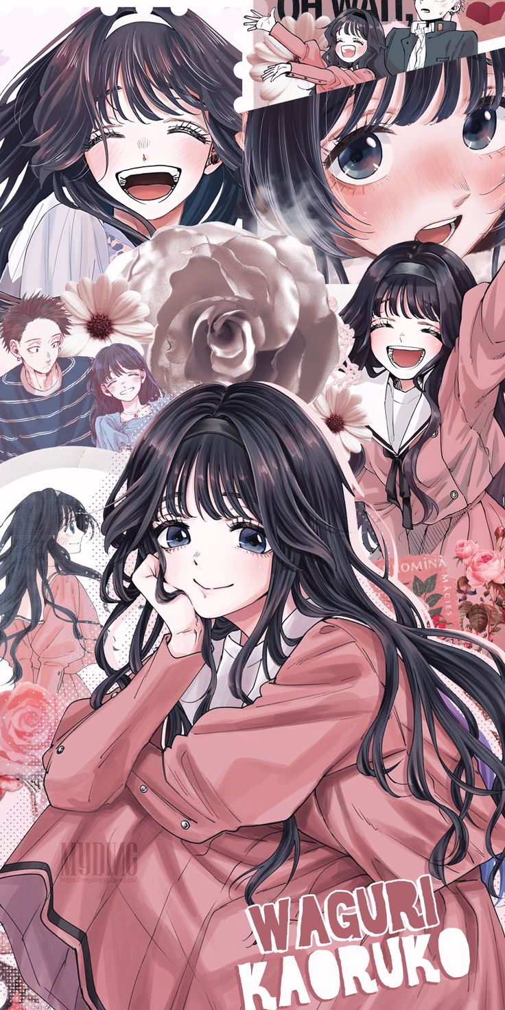 Waguri Kaoruko. Kaoru Hana wa Rin to Saku Aesthetic Mobile Wallpaper by Yuki aka mydingg2k3