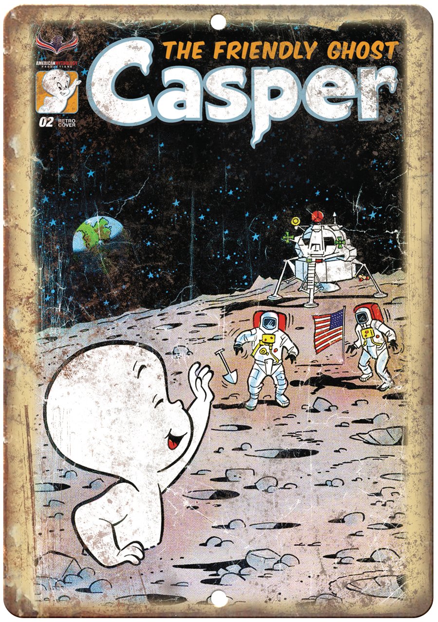 Casper The Friendly Ghost Vintage Comic Metal Sign