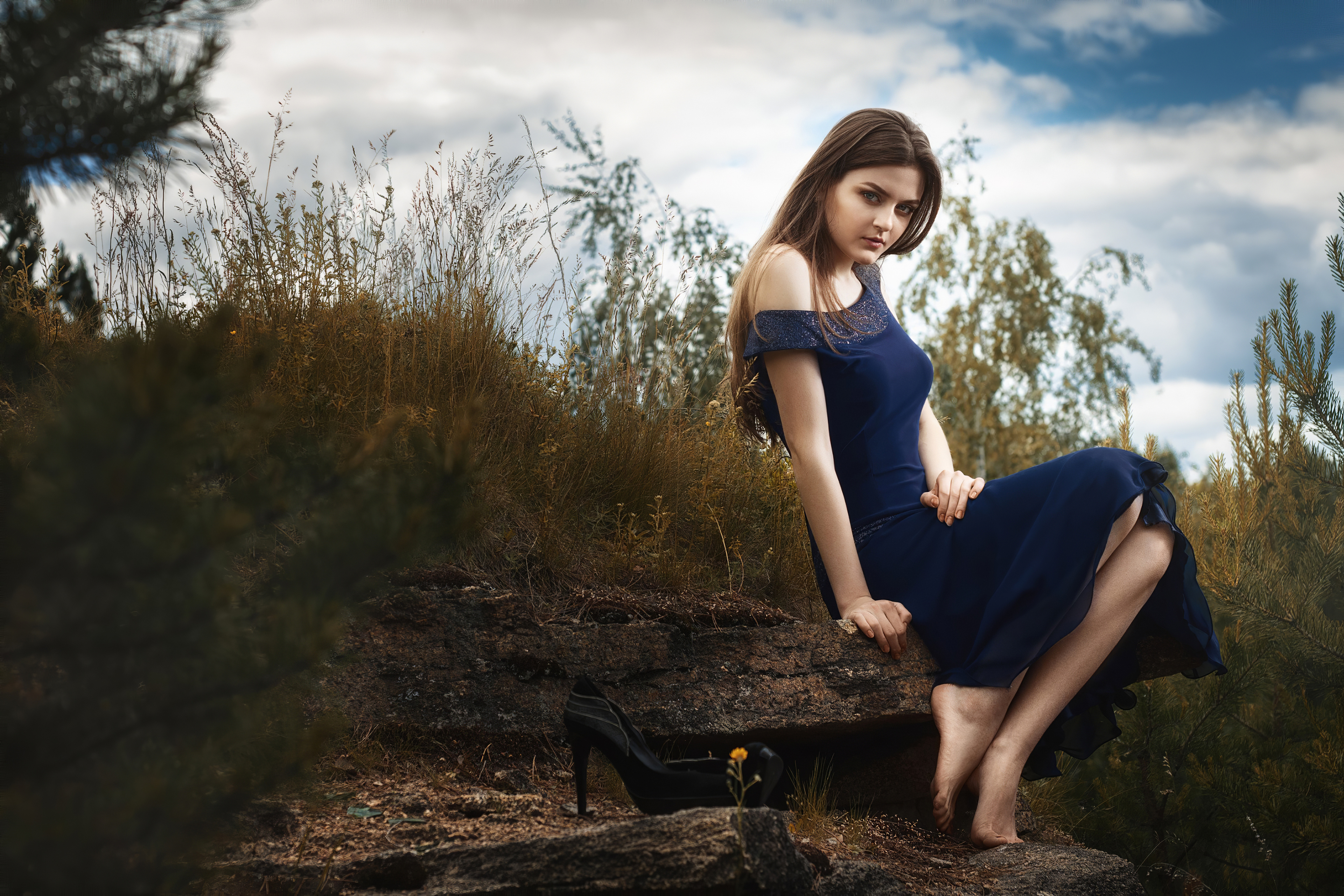 Girl In Blue Dress Nature 4k Wallpaper, HD Girls Wallpaper, 4k Wallpaper Image, Background, Photos and Picture