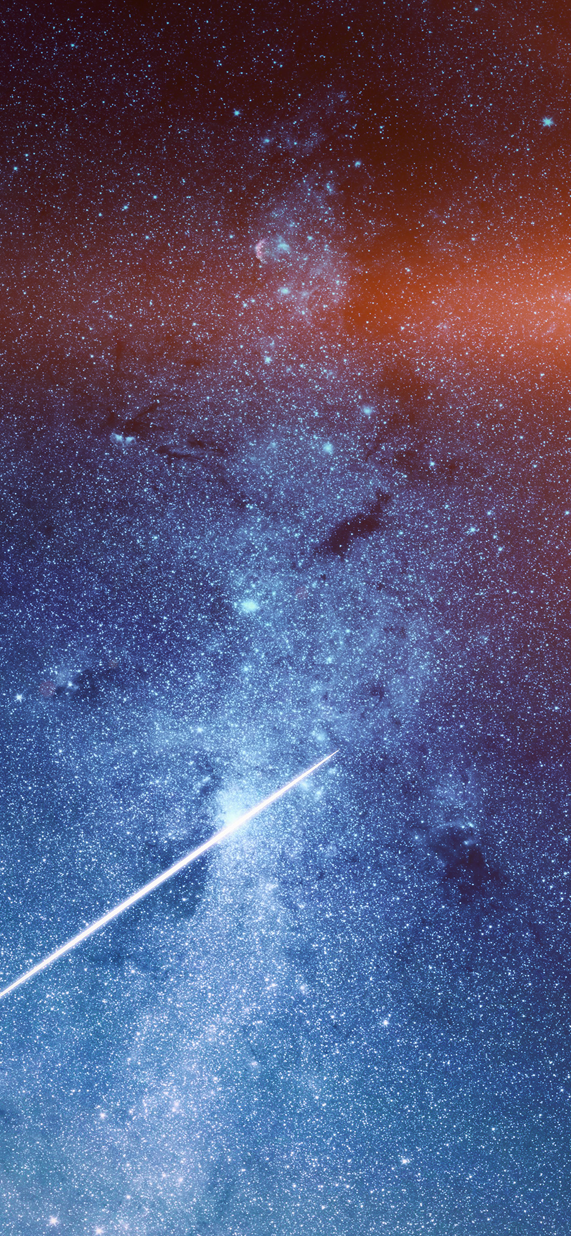 iPhone X wallpaper. star night space blue galaxy flare nature