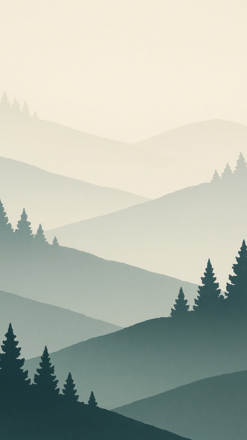 Foggy Forest Minimalist Wallpaper Image Wallpaper
