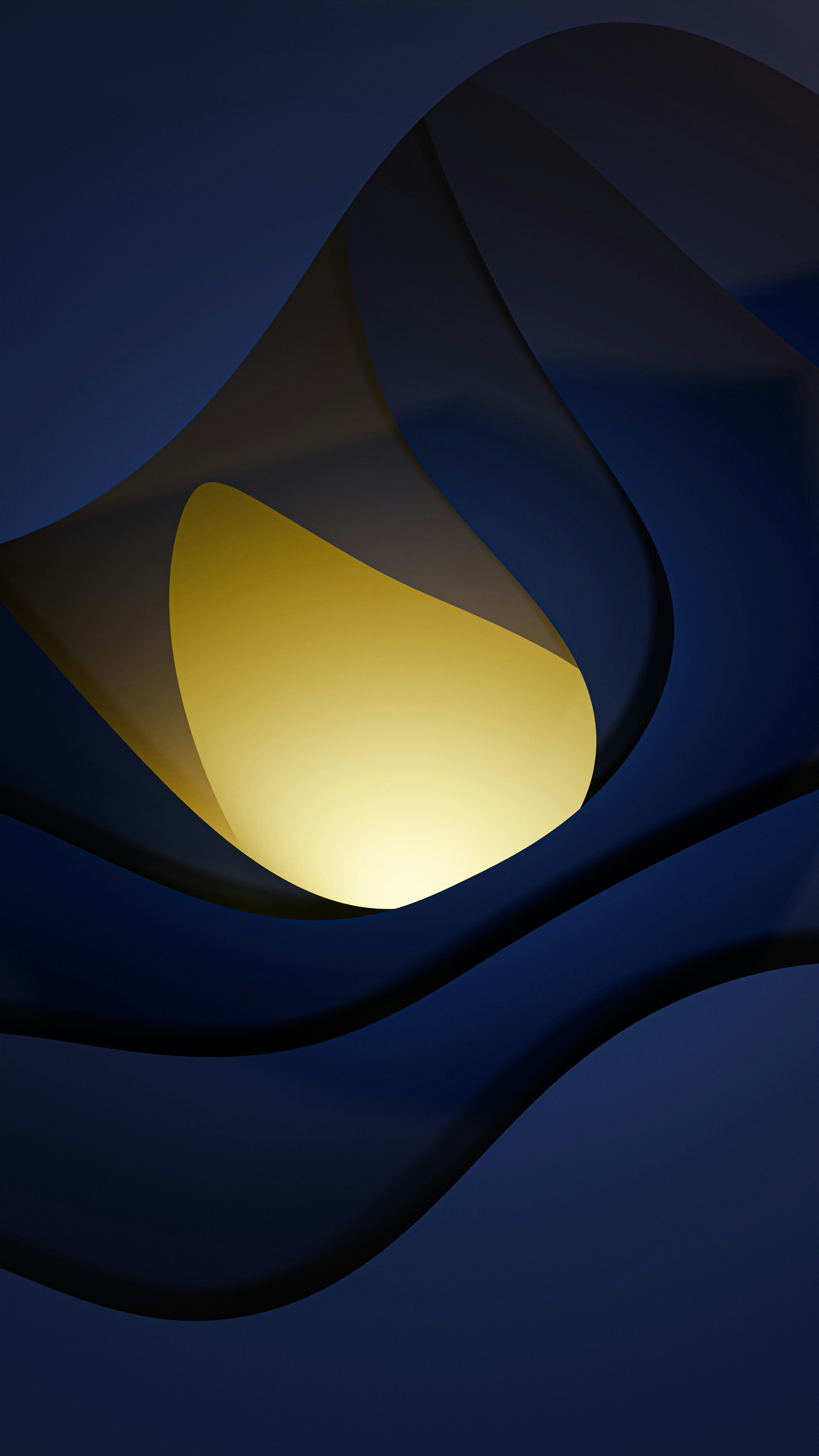 A blue background with a yellow light in the middle of it photo