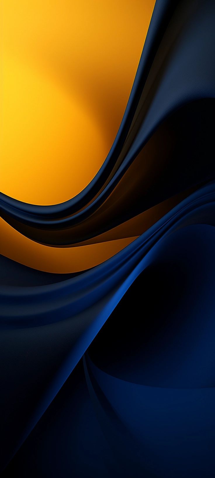 Abstract Blue and Yellow Phone Wallpaper