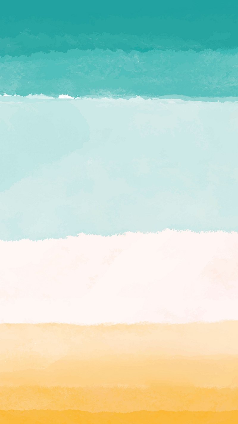 Yellow blue watercolor wallpaper, phone