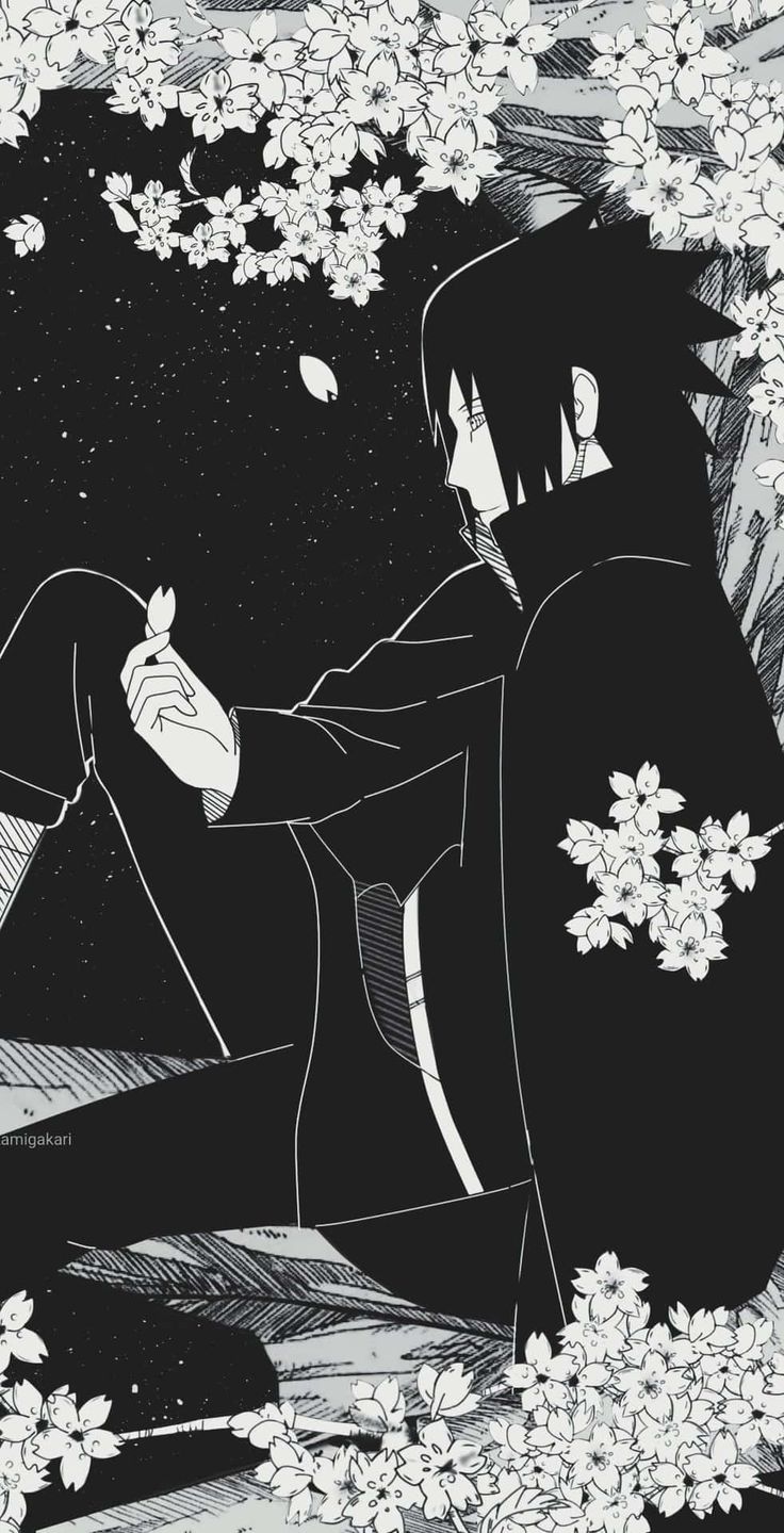 Download Lonely Sasukeblack Mobile Manga Wallpaper