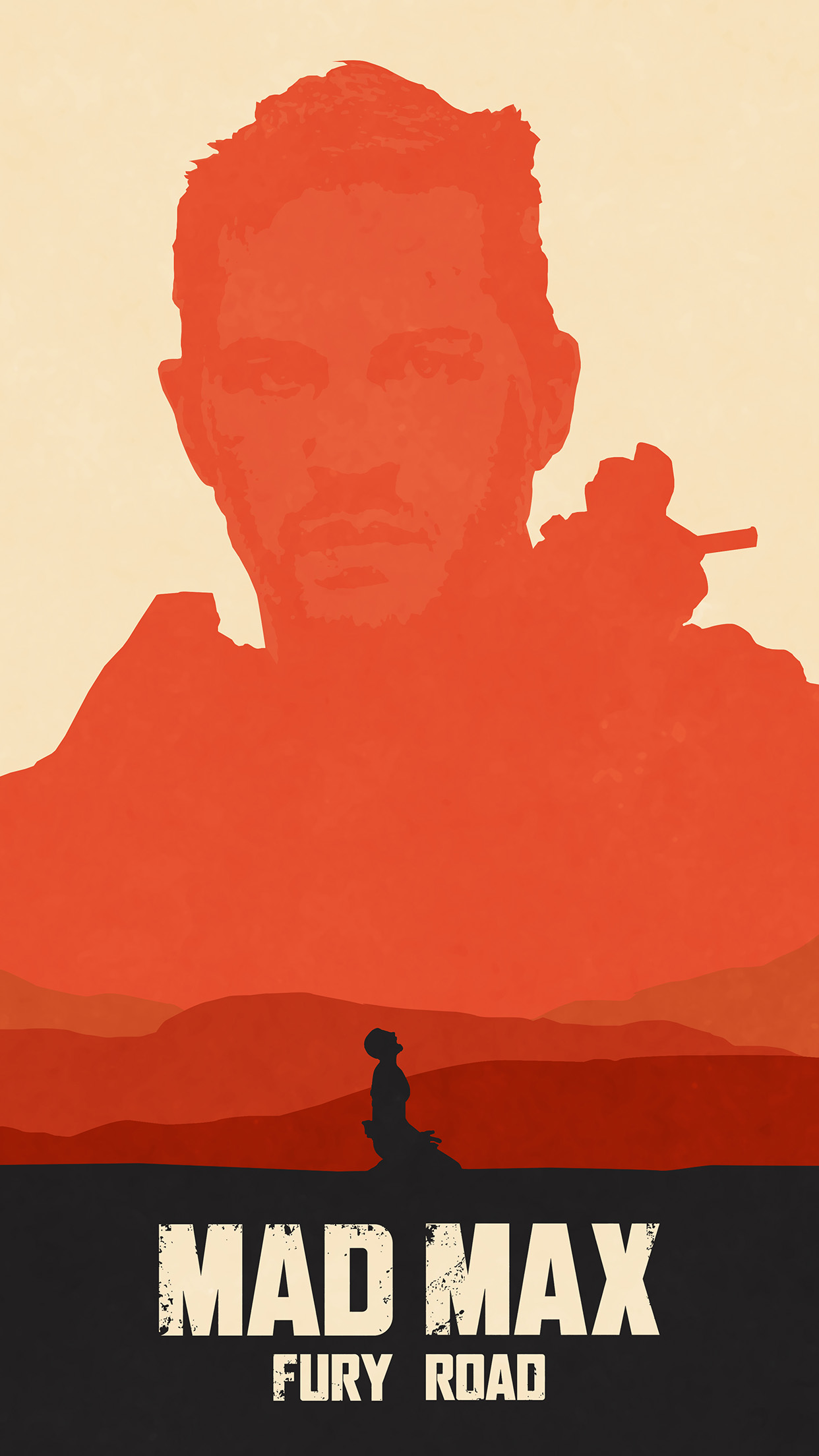 iPhone X wallpaper. mad max fury road poster film art illustration