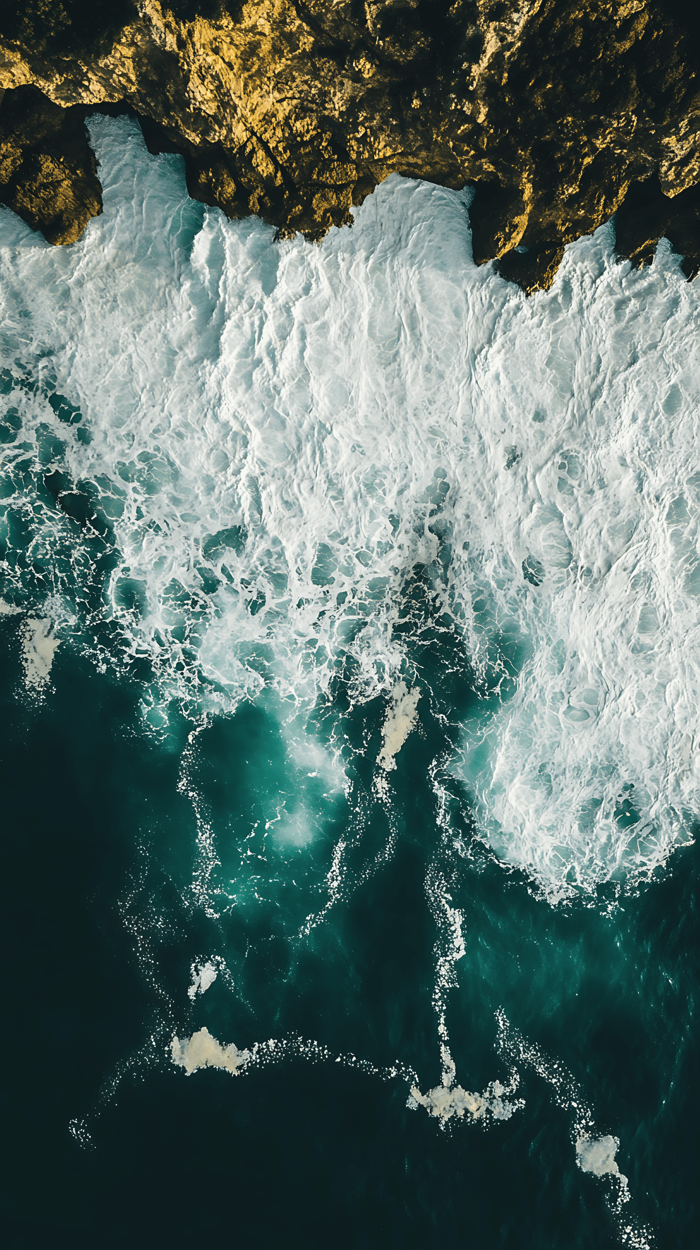 Ocean Wave Cliffs Wallpaper