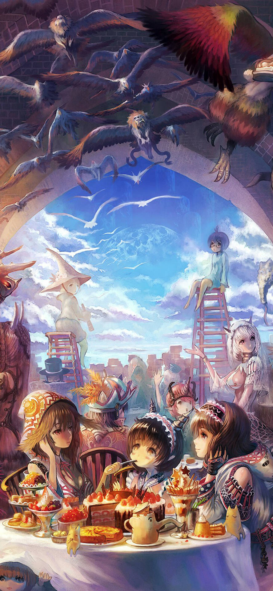 Download Cut through your day with Manga on your iPhone Wallpaper