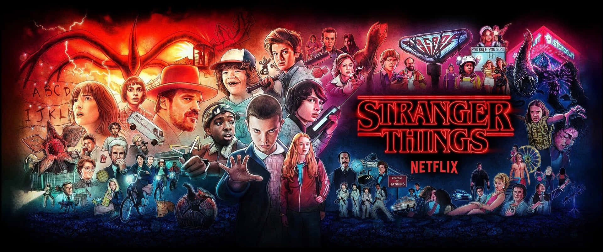 Download Stranger Things Collage Wallpaper