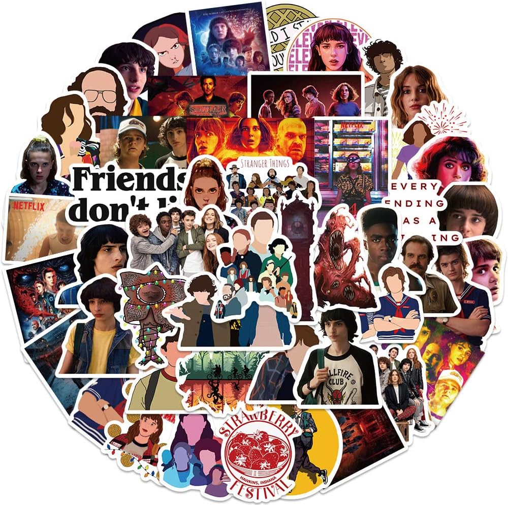 50PCS Stranger Things Sticker Set for DIY, Laptop, Comoros