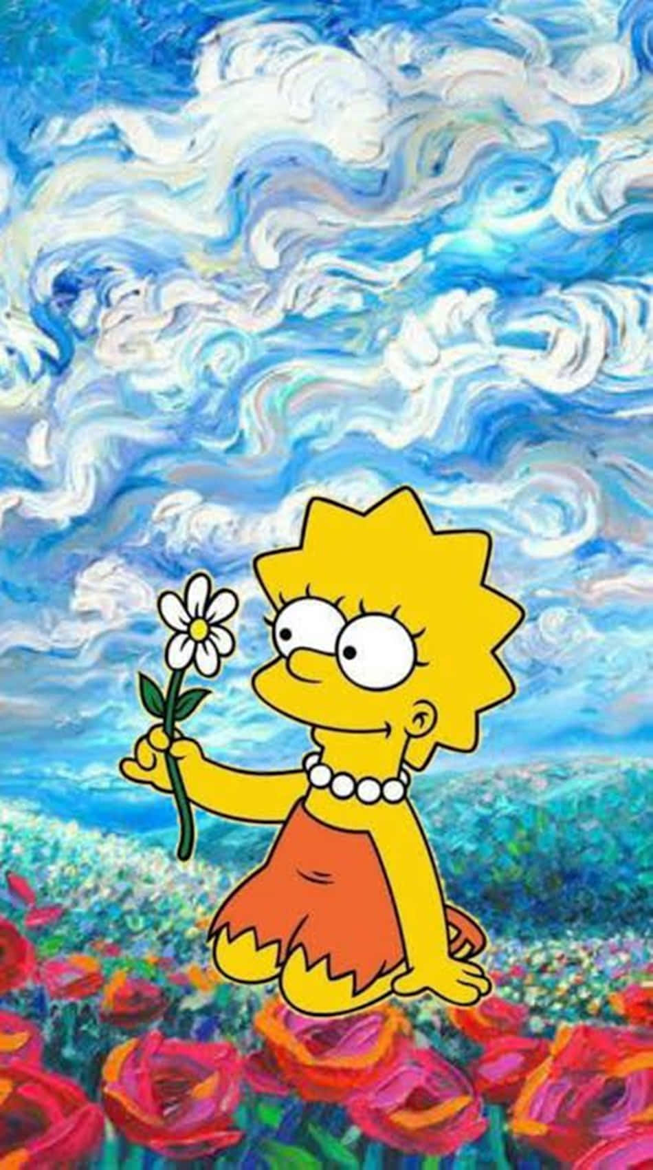 Download Lisa Simpson, the star of the beloved cartoon series Wallpaper