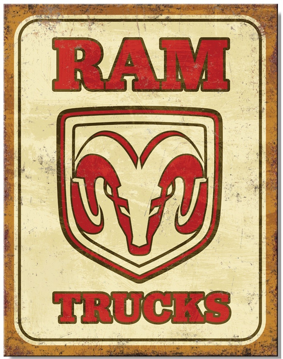 Dodge Ram Truck Dealer Logo Service Parts Retro Garage Shop Metal Tin Sign New