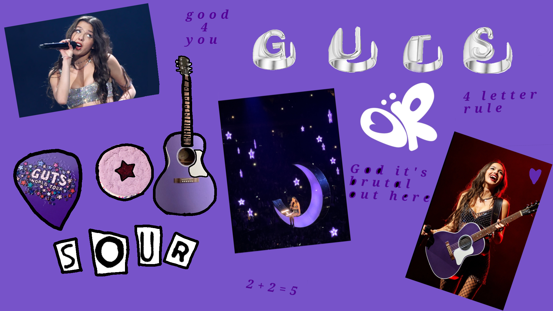 Olivia rodrigo inspired desktop wallpaper