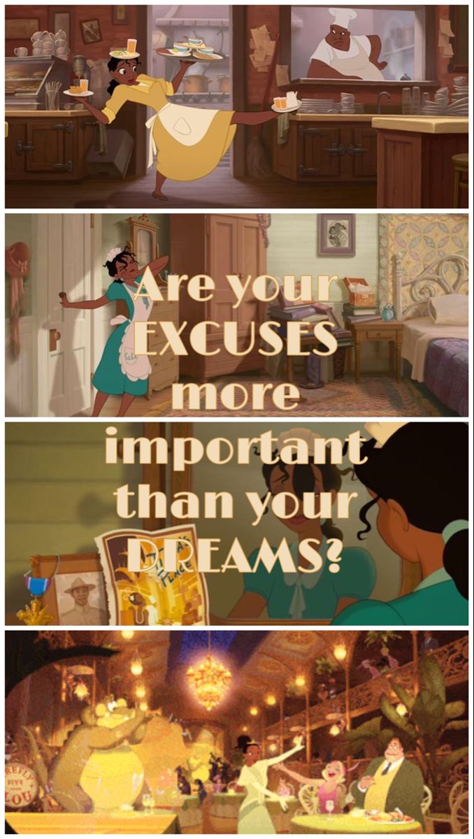 Cute motivational and Disney wallpaper princess and the frog (Tiana)