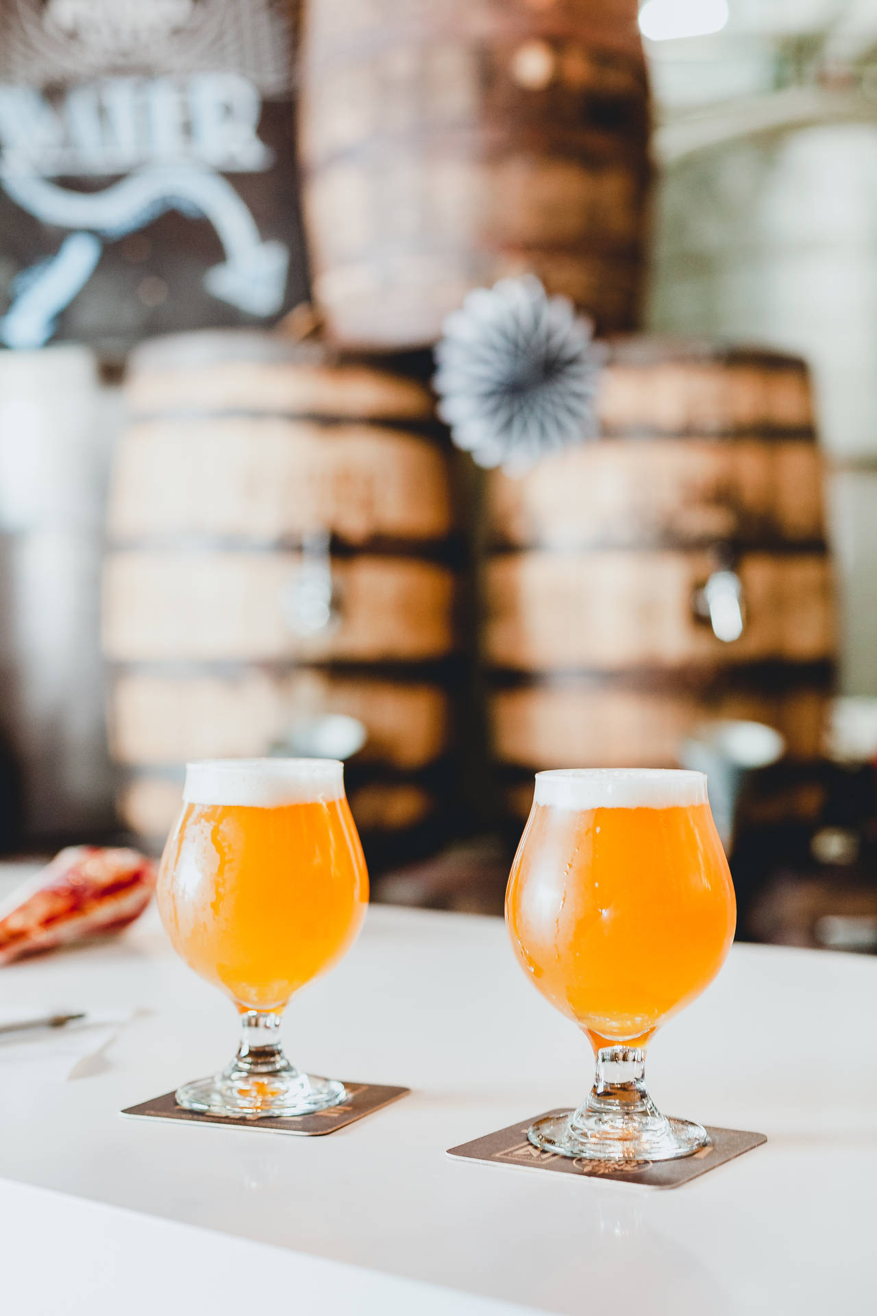 Download 'Perfectly Poured Ale in a Keg' Wallpaper