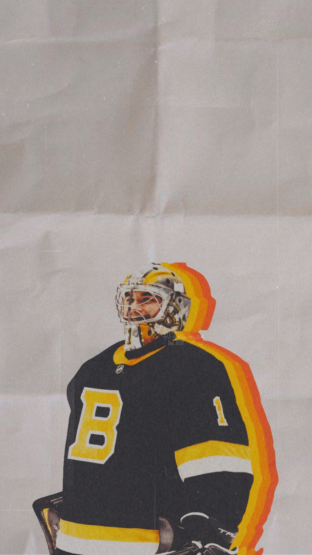 wallpaper • jeremy swayman + '70s retro Requested by anon Credits of the wallpaper' elements and style go to their respective