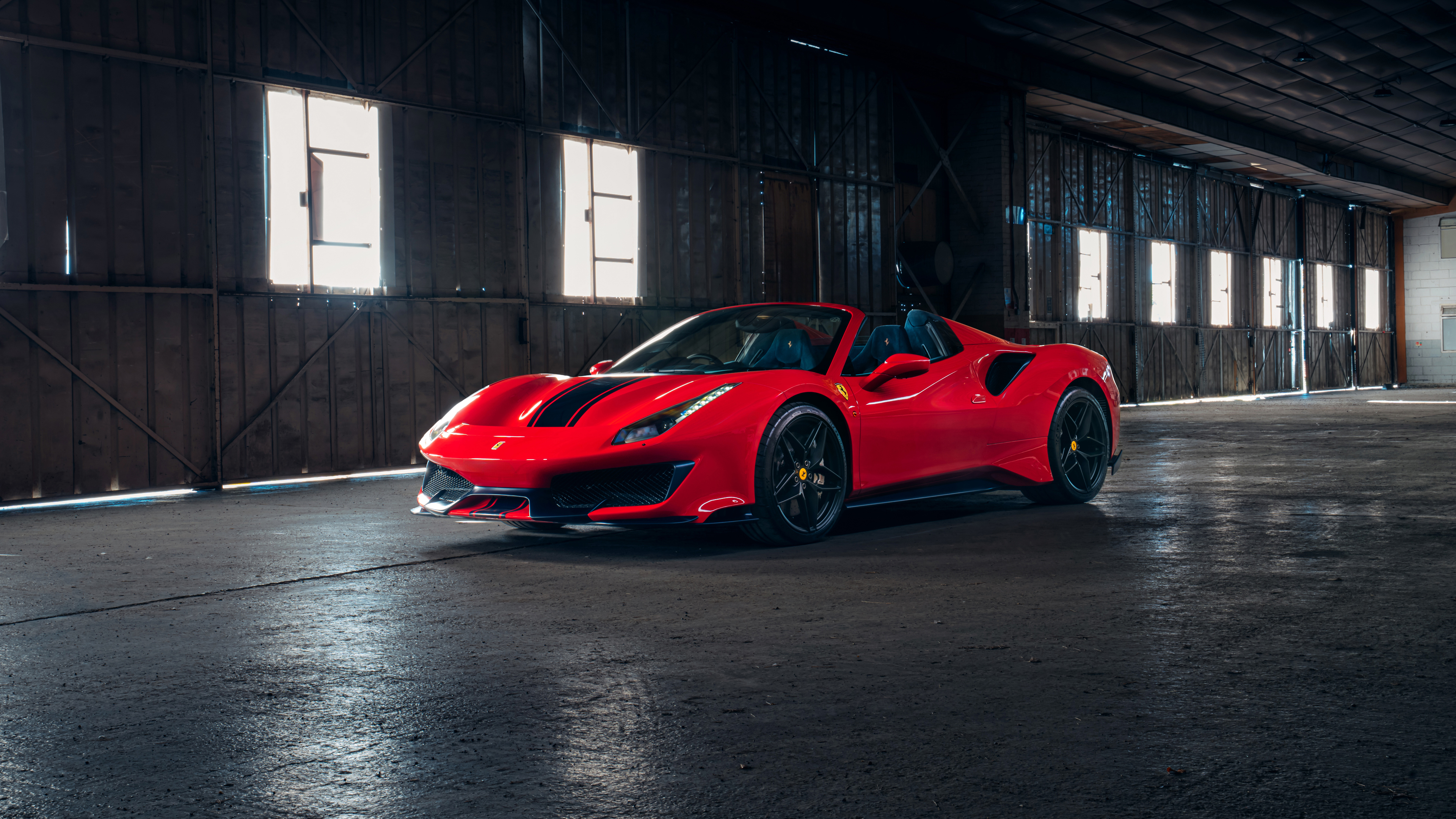 Ferrari 488 Pista Spider Wallpaper 4K, Supercar, Red cars