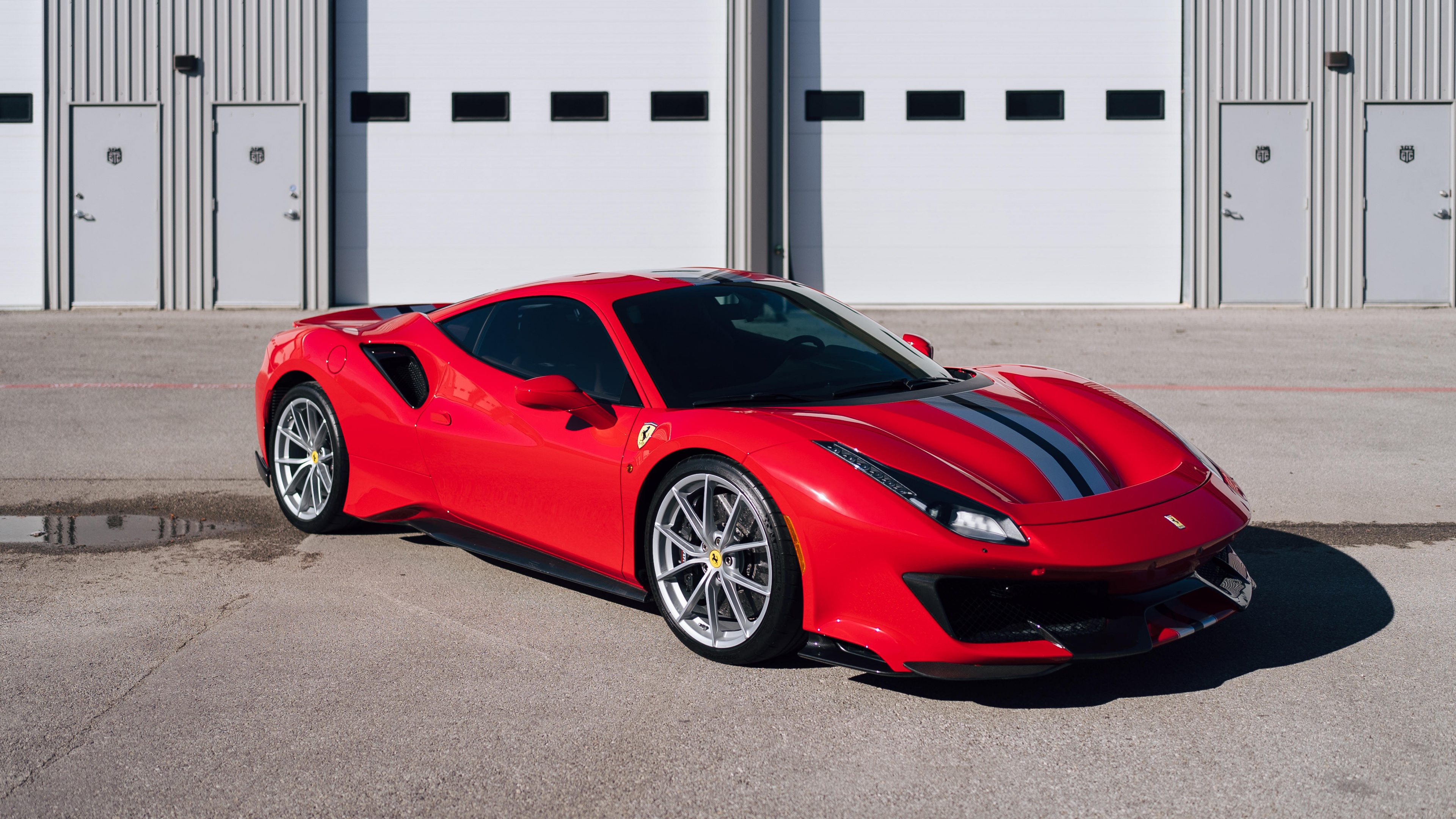 Ferrari 488 Pista Wallpaper 4K, Red cars